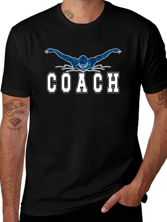 Swimmer Coach Graphic T-Shirt