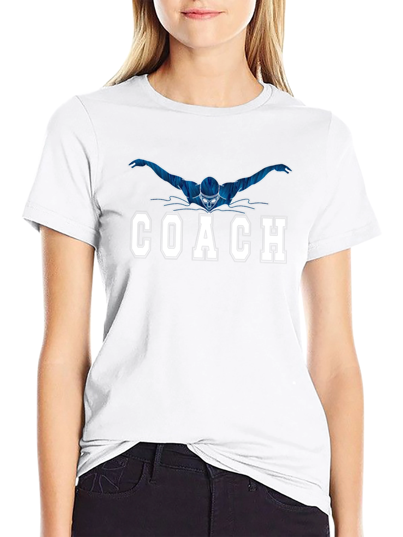 Swimmer Coach Graphic T-Shirt