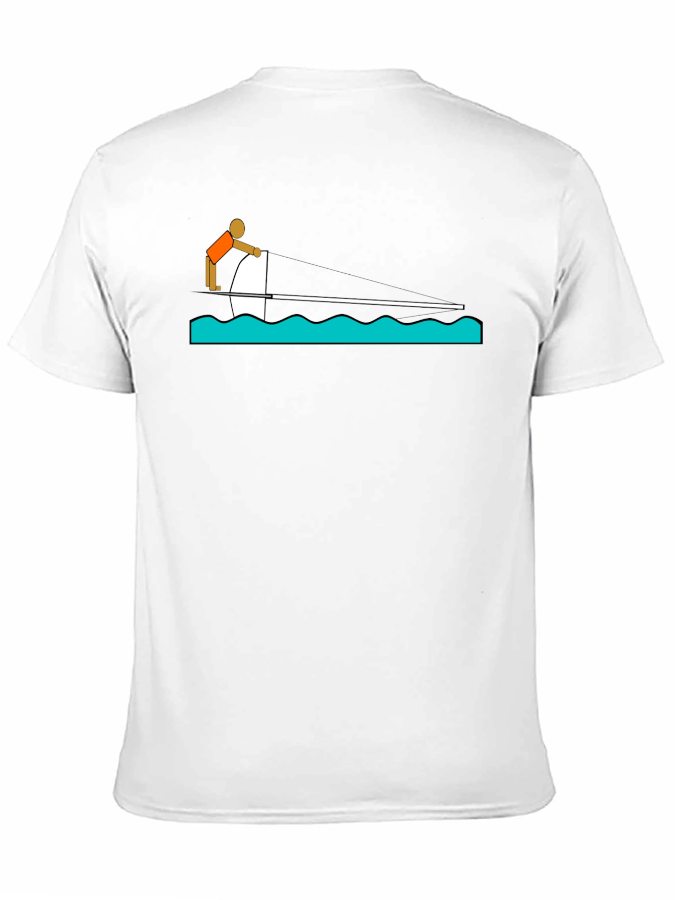 Watersport Graphic Tee - Black Cotton T-Shirt