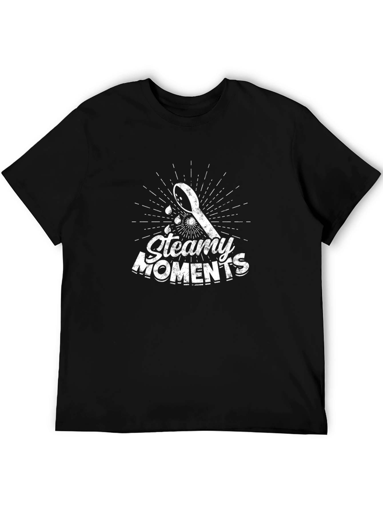Steamy Moments Graphic Tee - Black Cotton Blend
