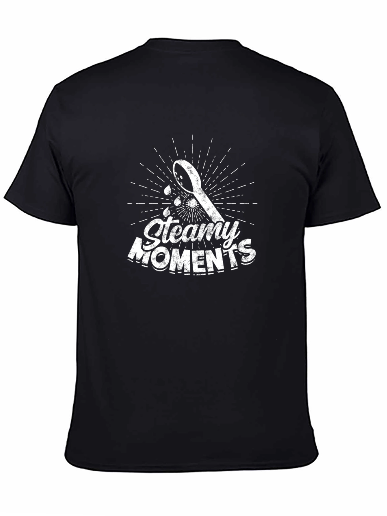 Steamy Moments Graphic Tee - Black Cotton Blend