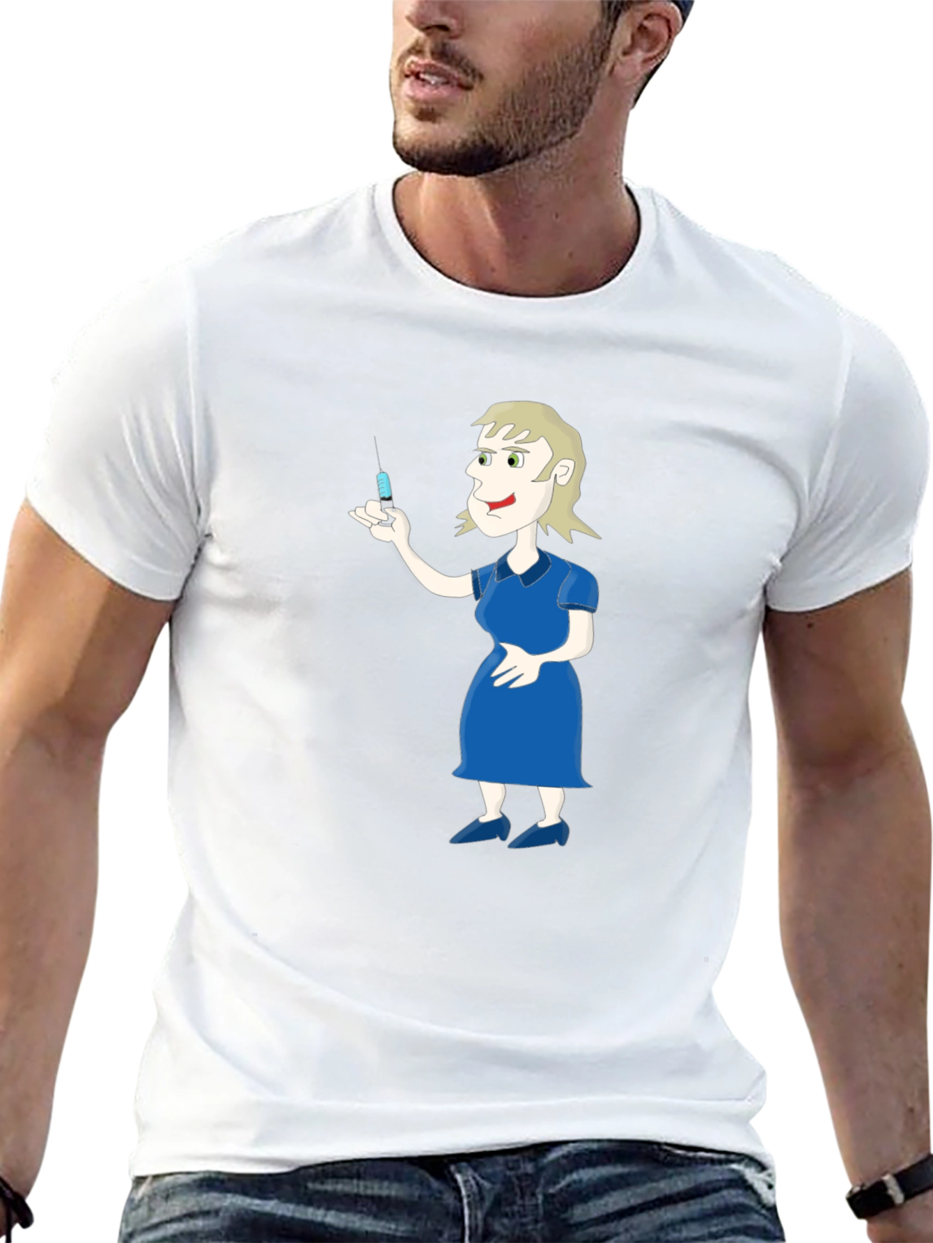 Cartoon Nurse Graphic Tee