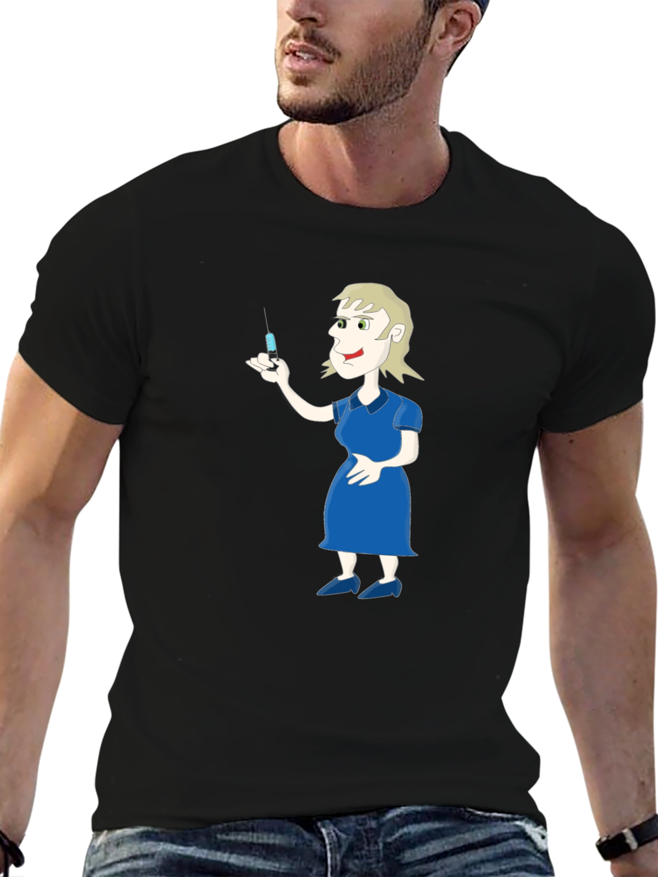 Cartoon Nurse Graphic Tee
