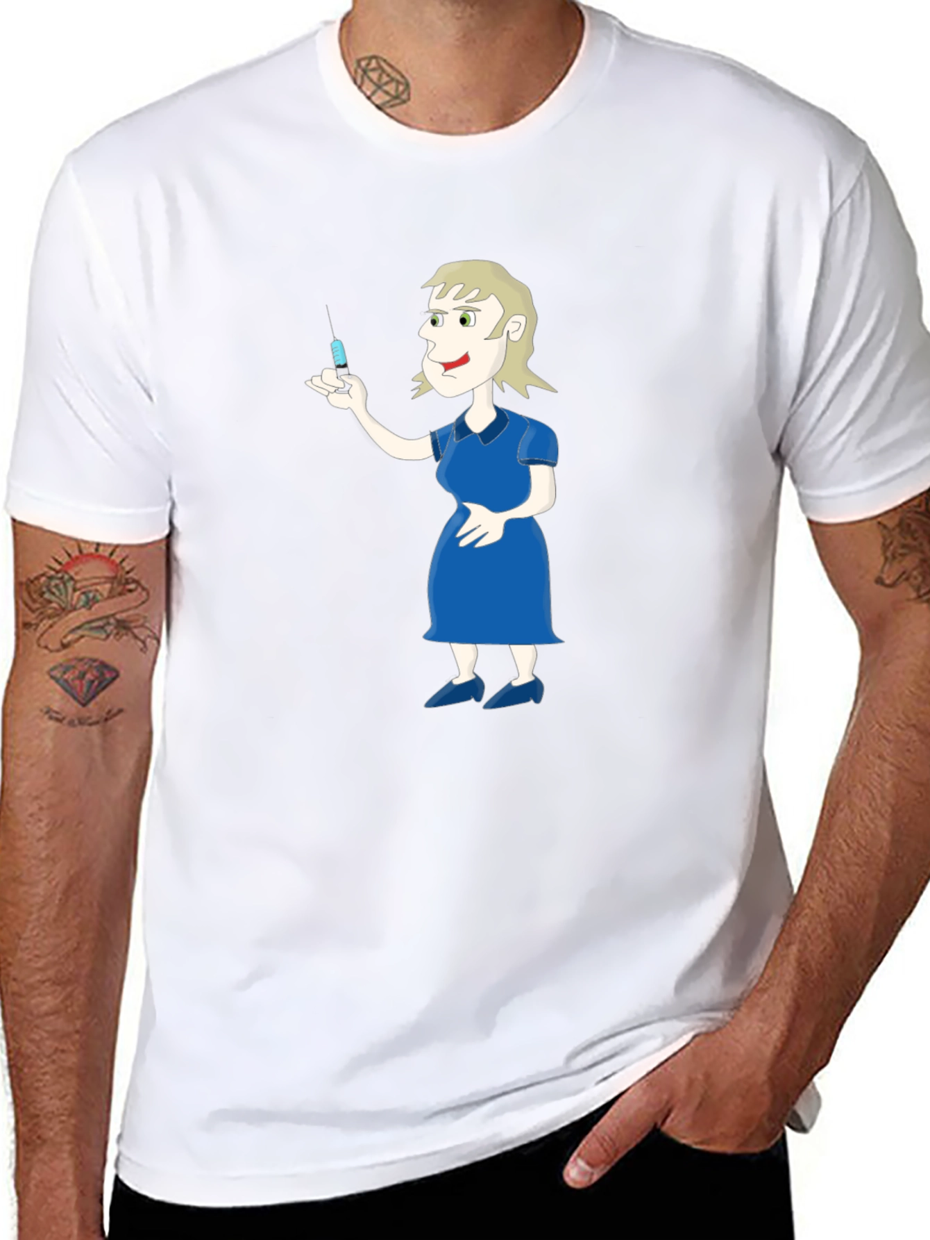 Cartoon Nurse Graphic Tee