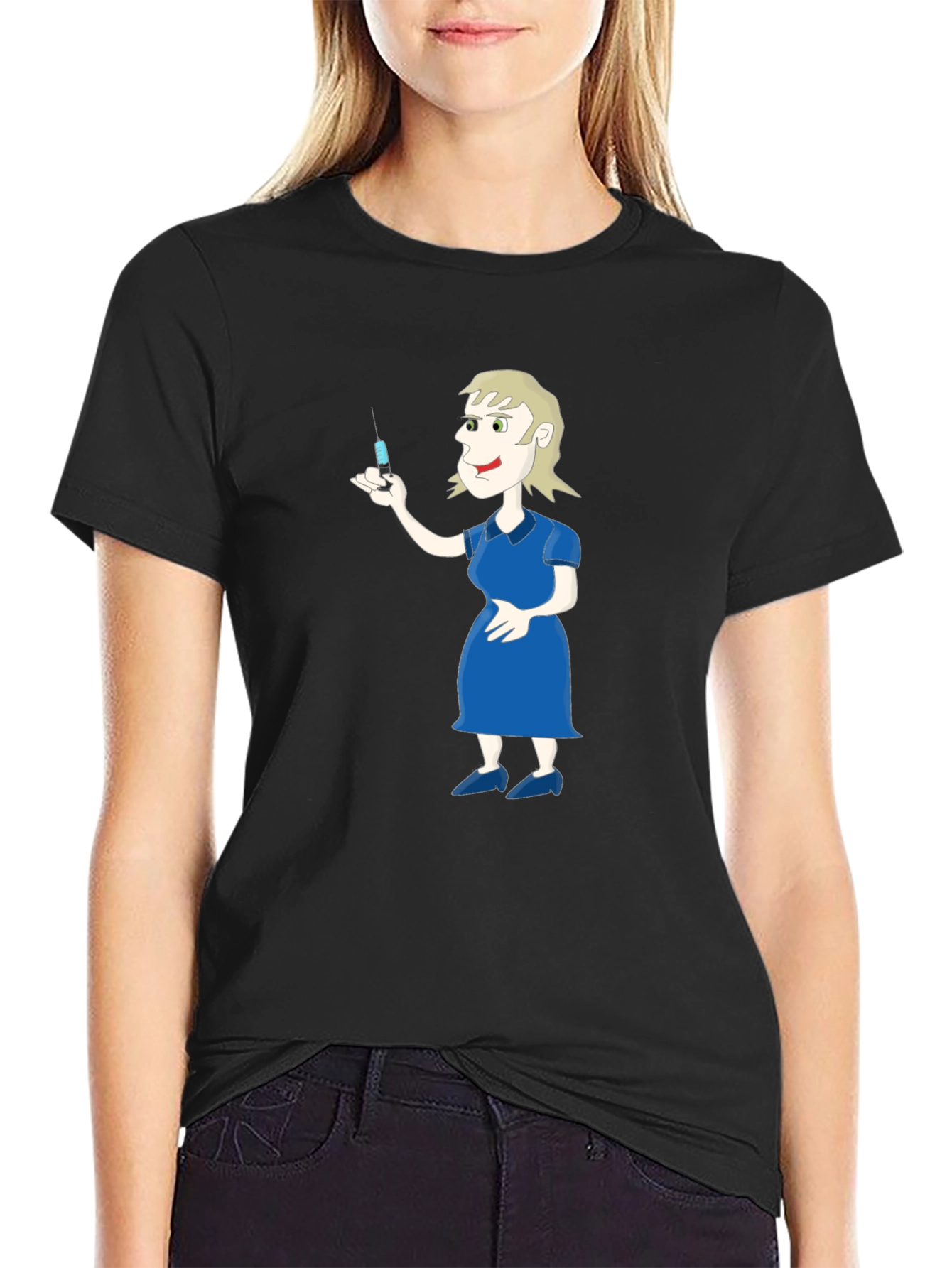 Cartoon Nurse Graphic Tee