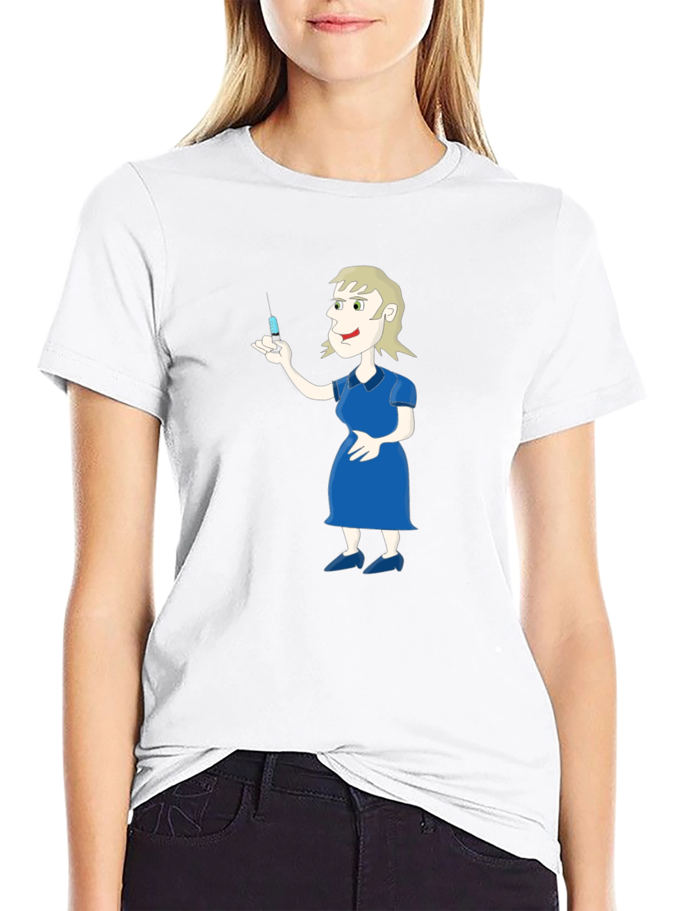 Cartoon Nurse Graphic Tee