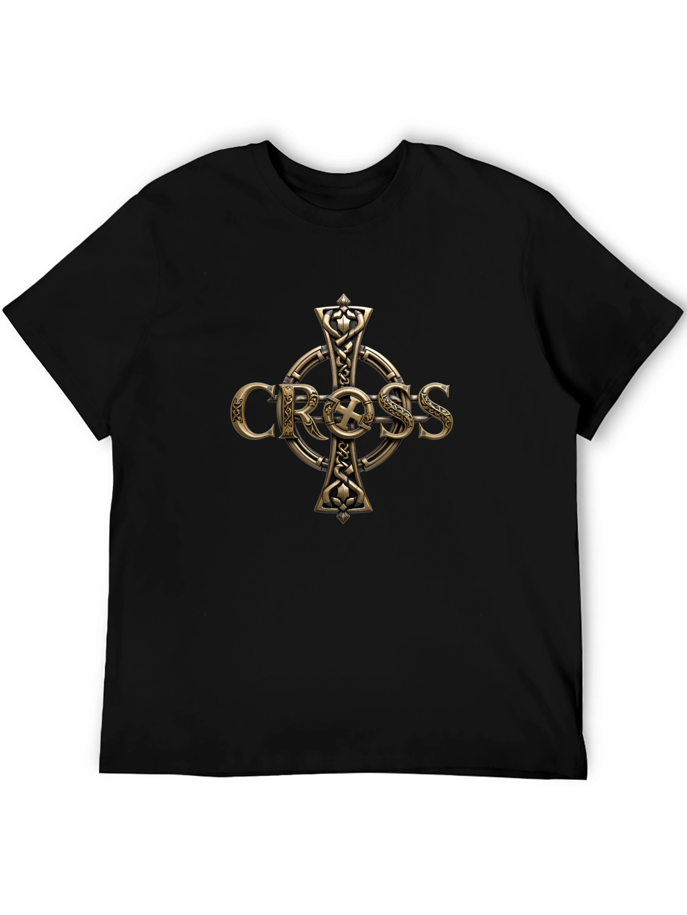 Celtic Cross Graphic T-Shirt - Premium Cotton Blend