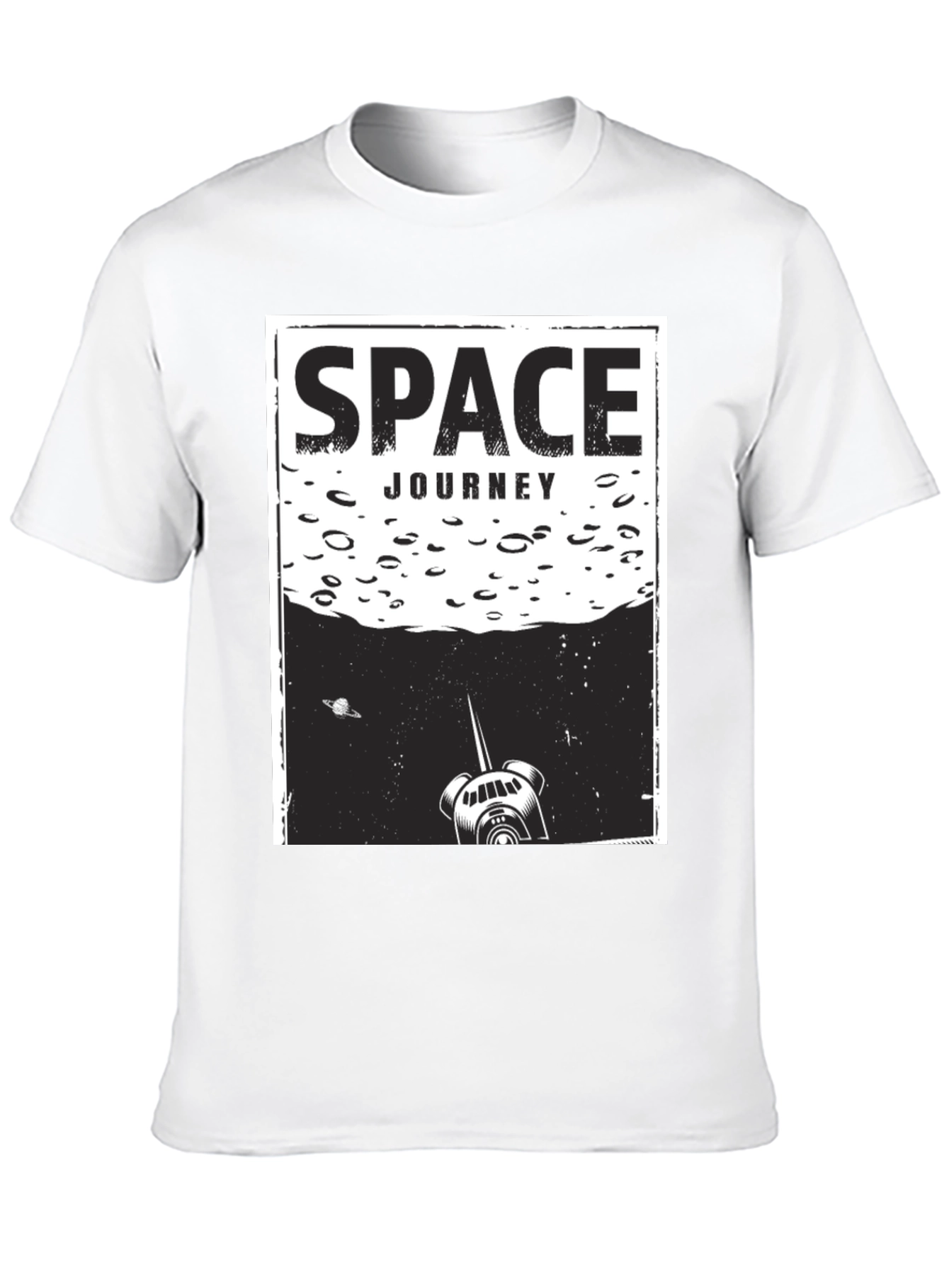 Space Journey Graphic T-Shirt - Unisex Black Tee