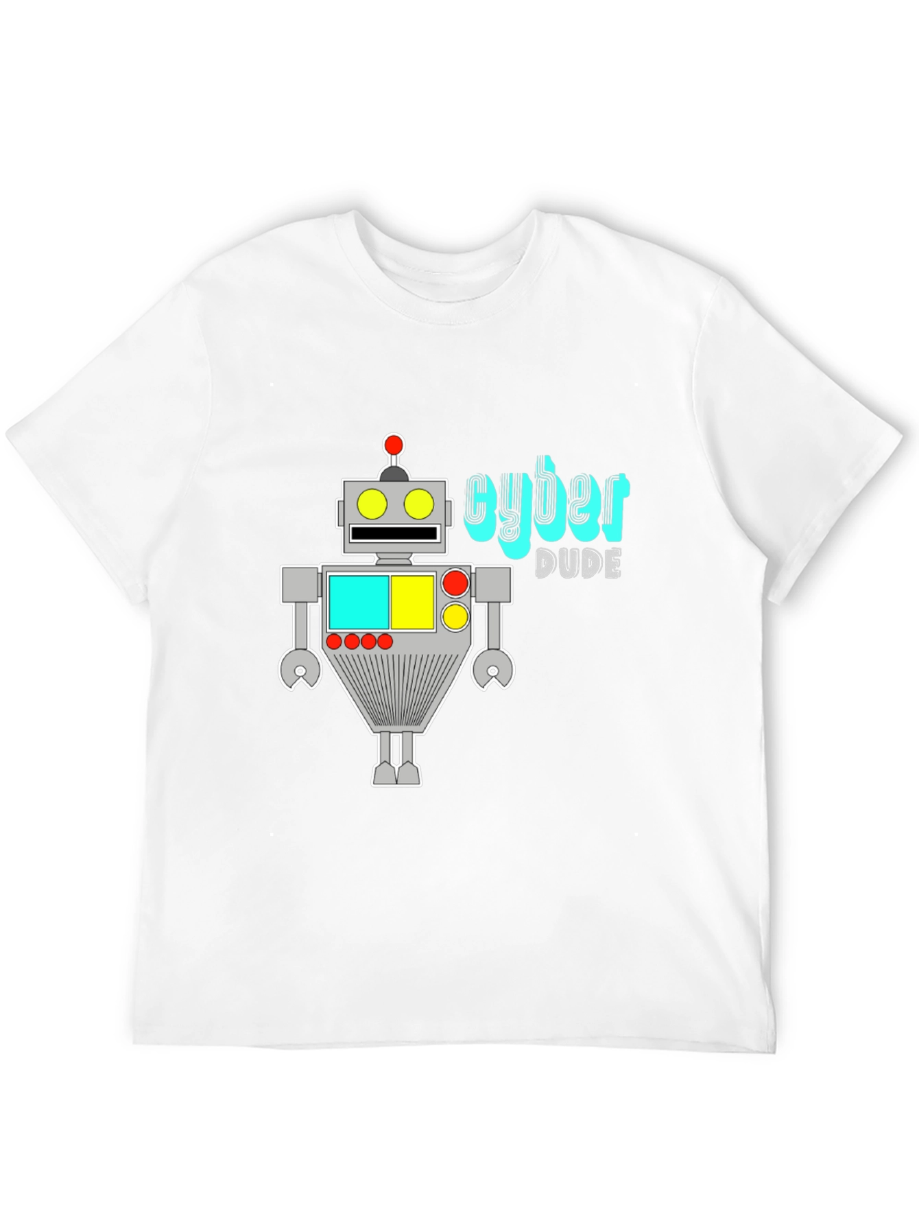 Cyber Dude Robot Graphic Black T-Shirt