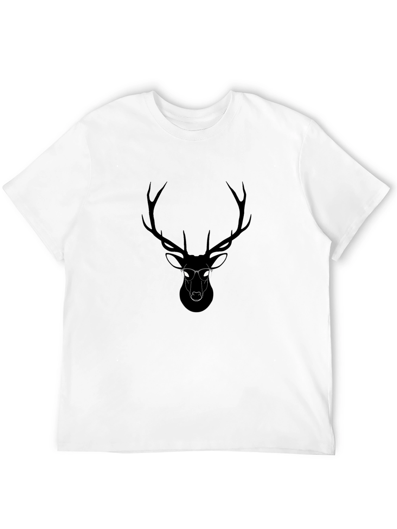 Cool Deer Graphic Black T-Shirt