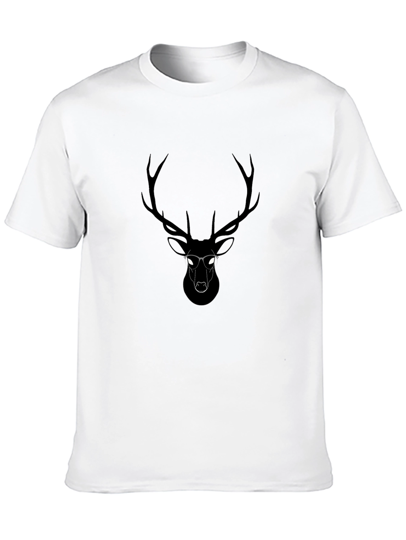 Cool Deer Graphic Black T-Shirt
