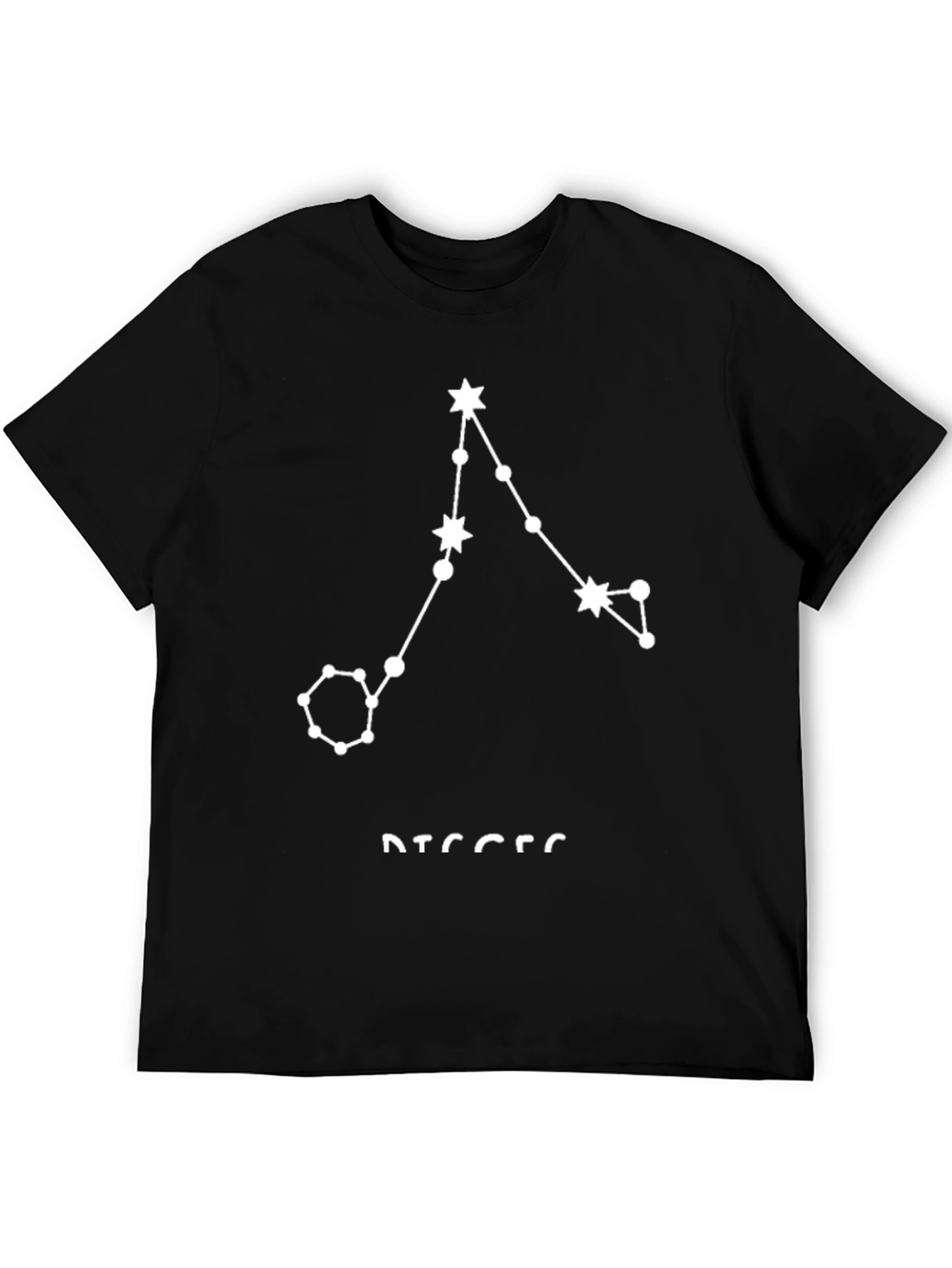 Pisces Constellation Graphic Tee - Black