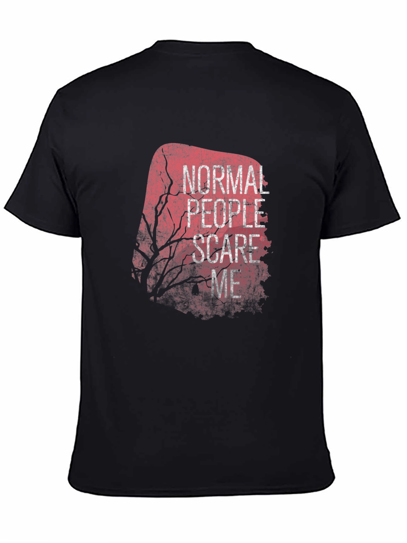 Normal People Scare Me Black Tee
