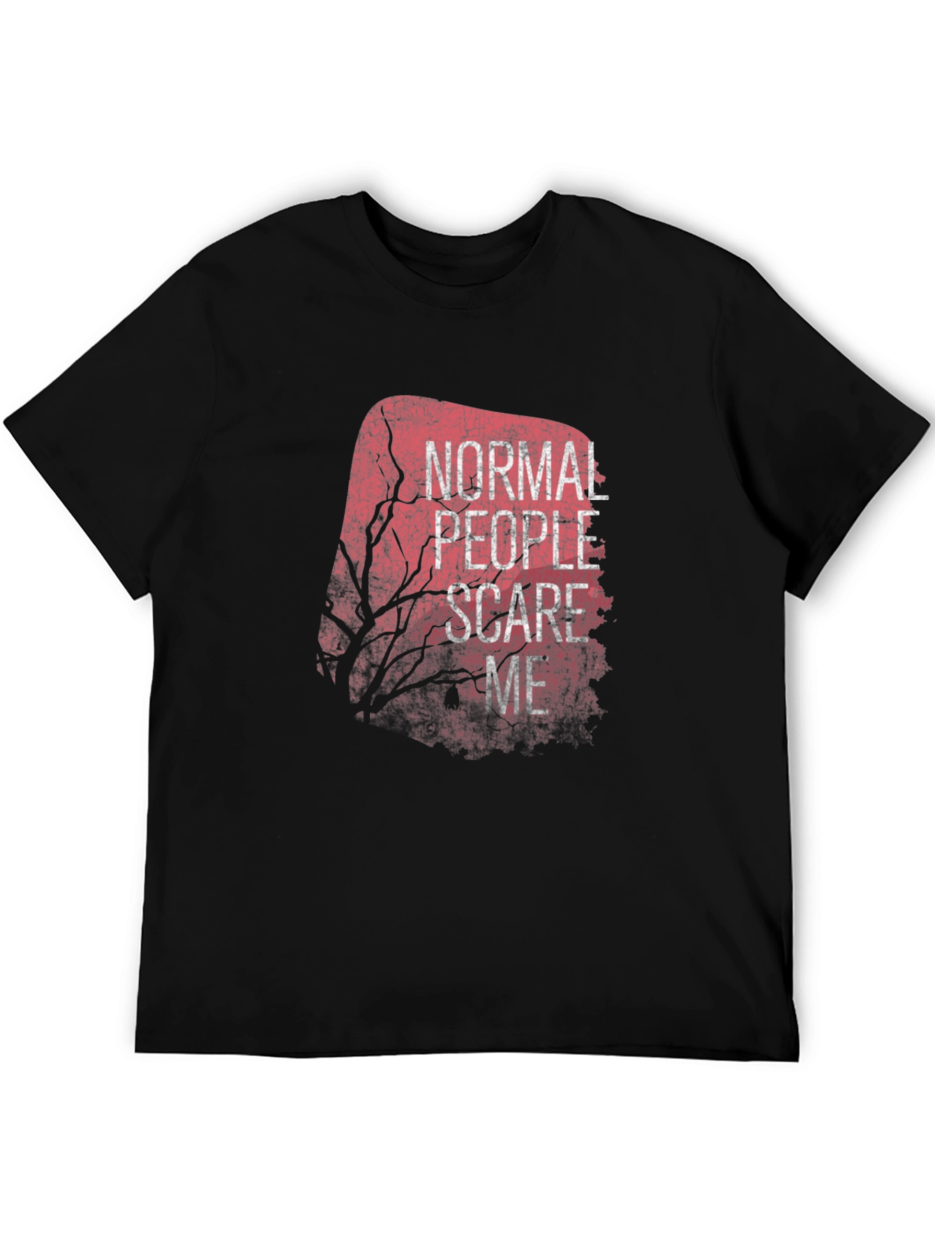 Normal People Scare Me Black Tee