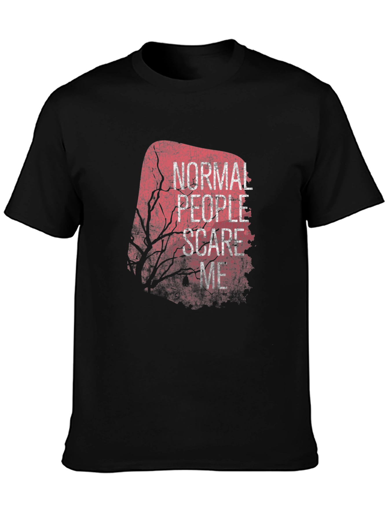 Normal People Scare Me Black Tee