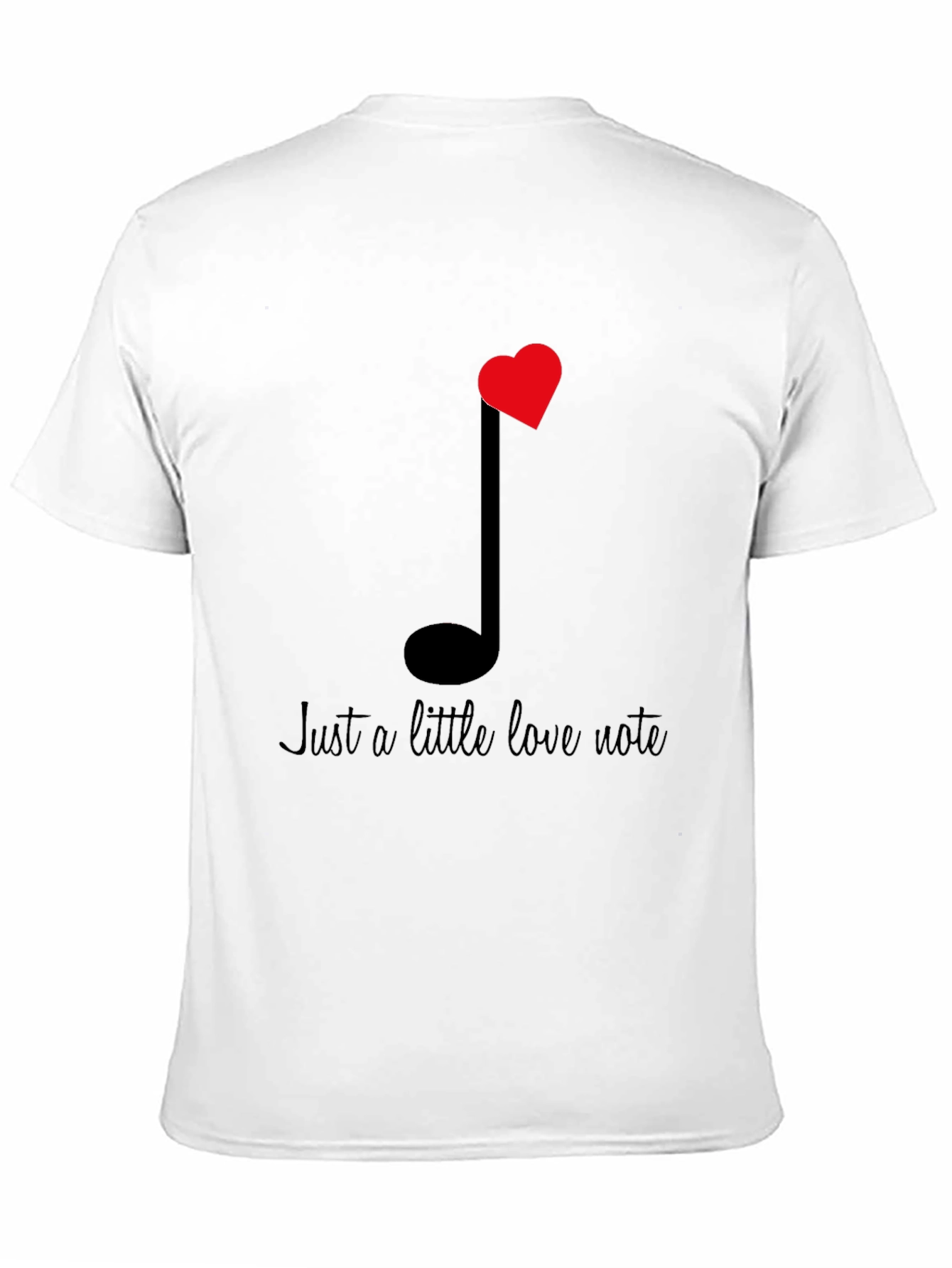 Love Note Graphic Tee - Black Cotton T-Shirt