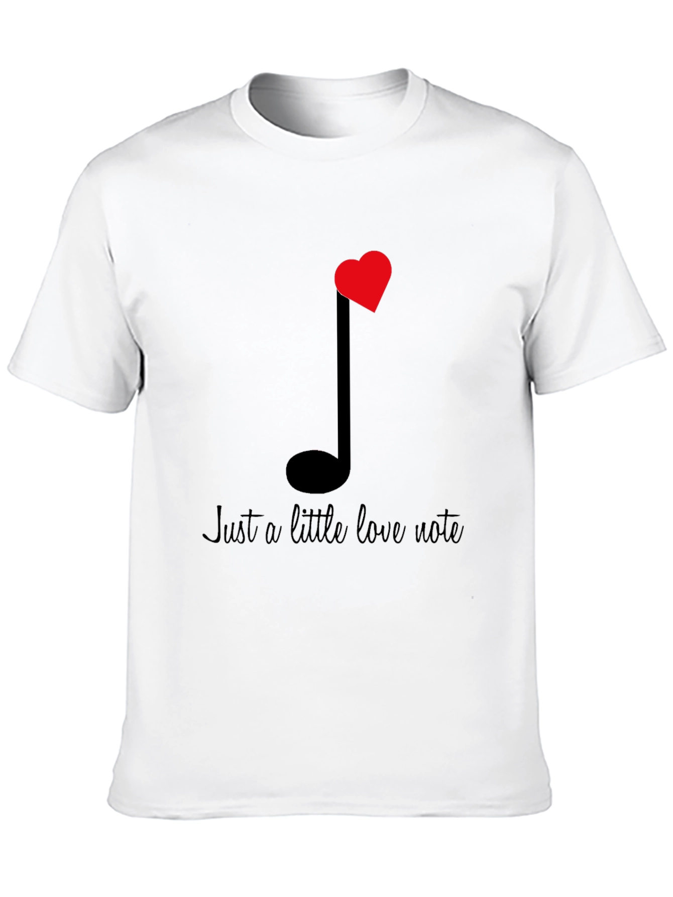 Love Note Graphic Tee - Black Cotton T-Shirt