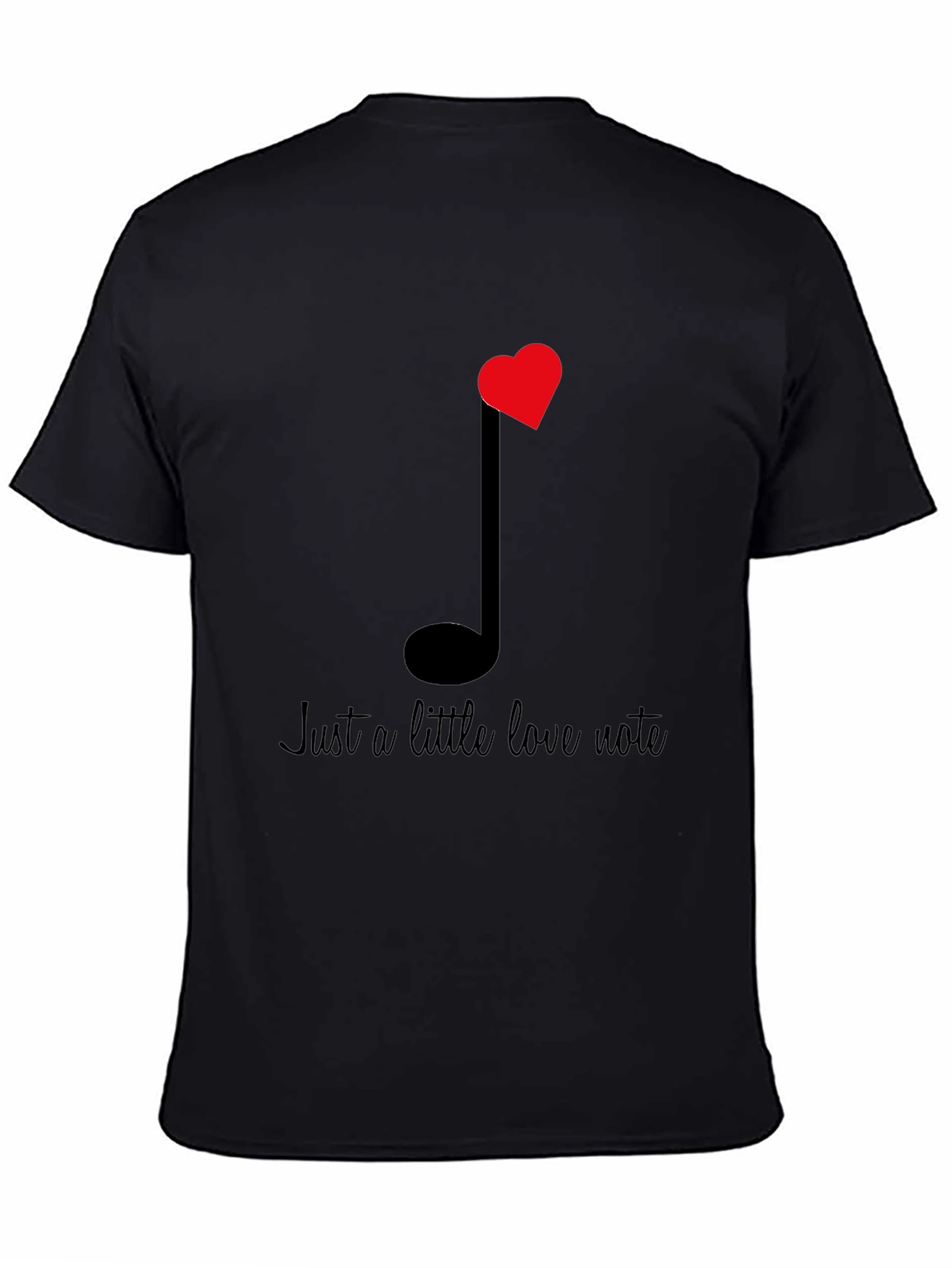 Love Note Graphic Tee - Black Cotton T-Shirt