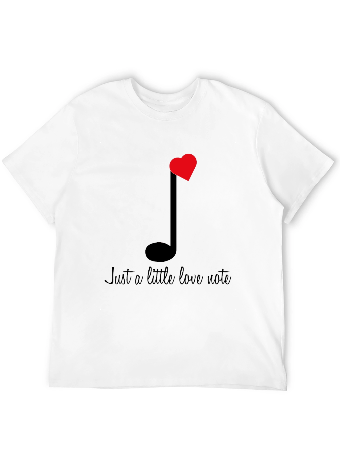 Love Note Graphic Tee - Black Cotton T-Shirt