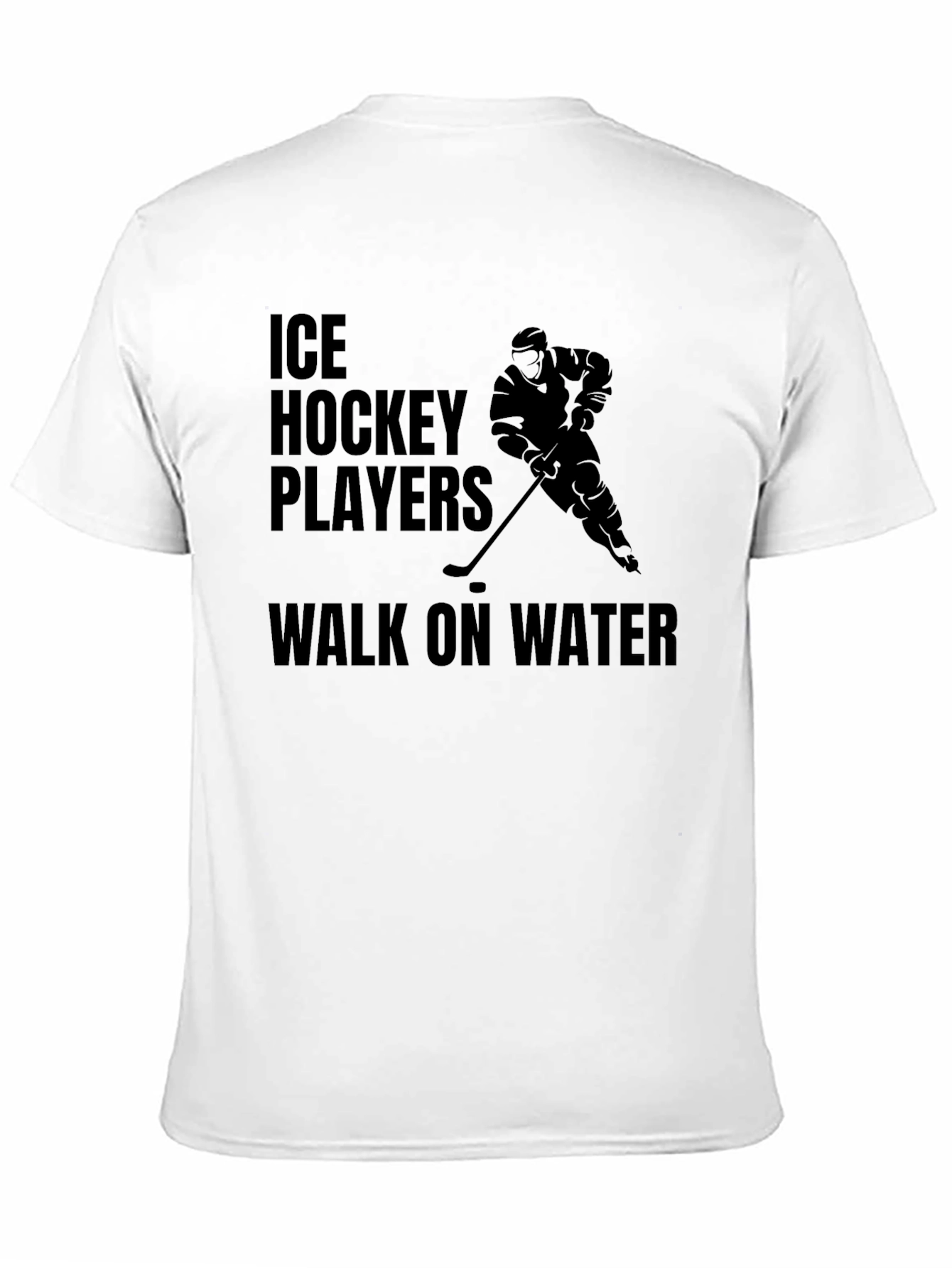 Ice Hockey Players Walk on Water Black T-Shirt