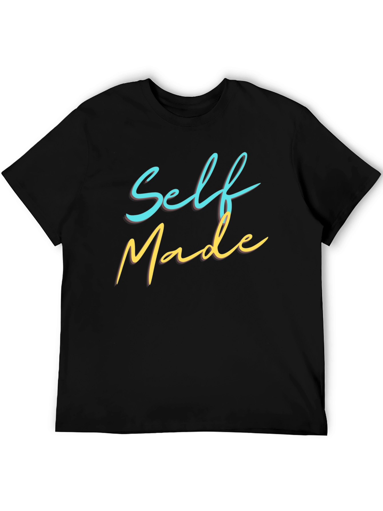 Self Made Graphic Tee - Black Cotton Crewneck