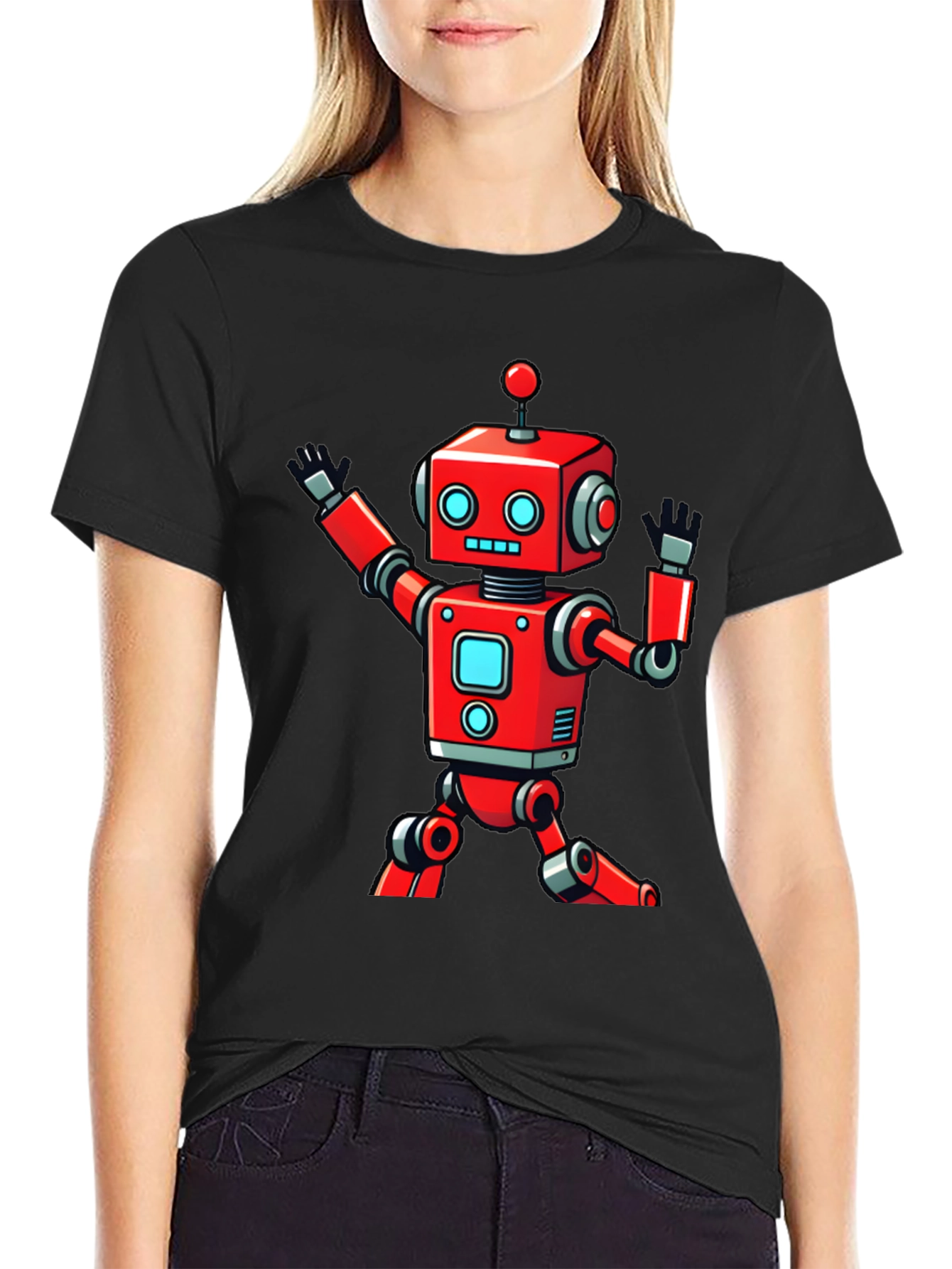 Robot Graphic Black T-Shirt