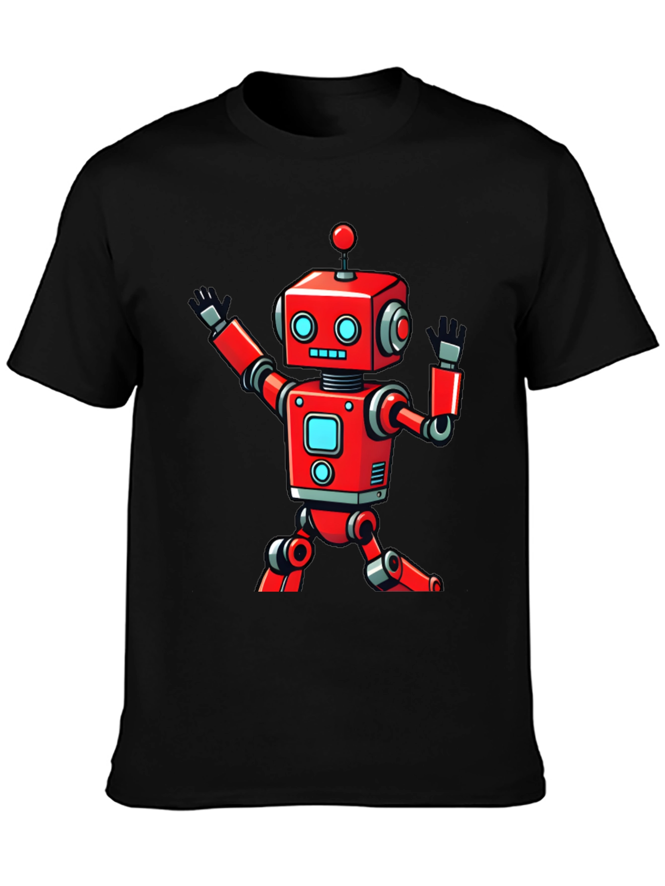 Robot Graphic Black T-Shirt