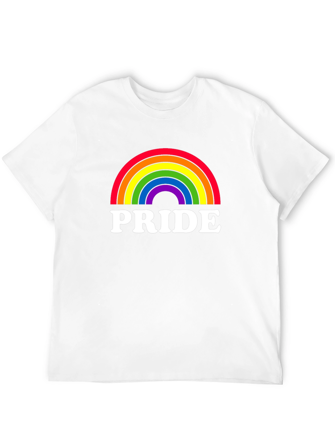 Pride Rainbow Graphic Tee - Black Cotton LGBT Shirt