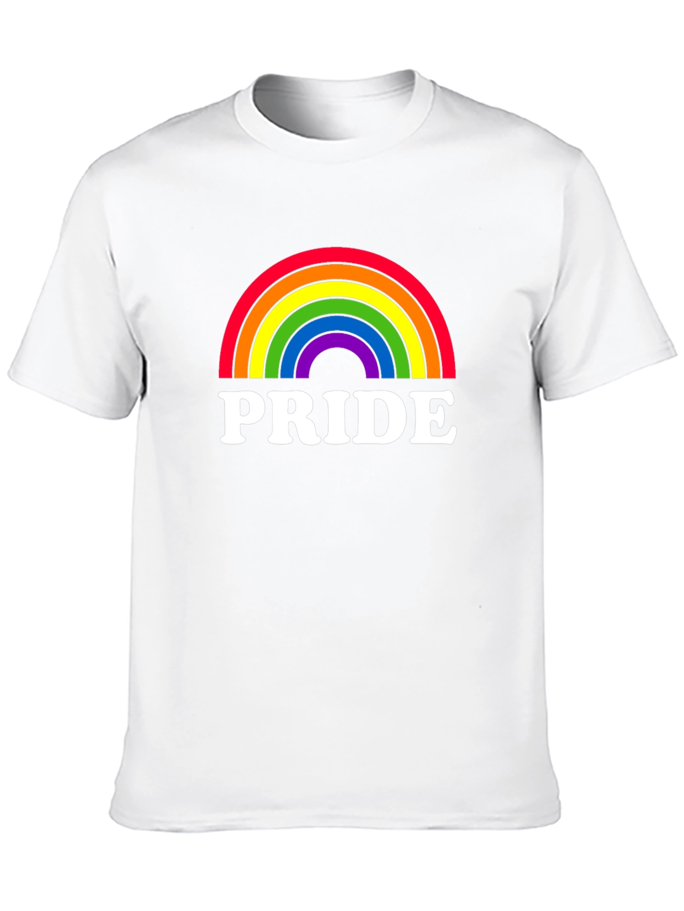 Pride Rainbow Graphic Tee - Black Cotton LGBT Shirt