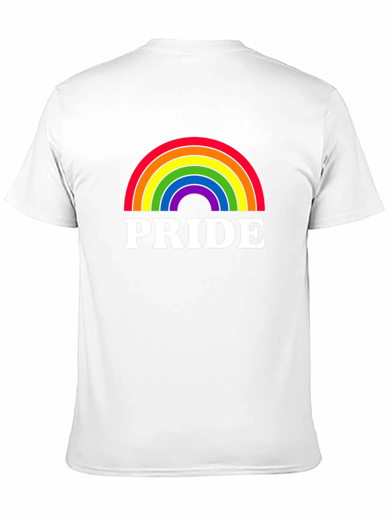 Pride Rainbow Graphic Tee - Black Cotton LGBT Shirt