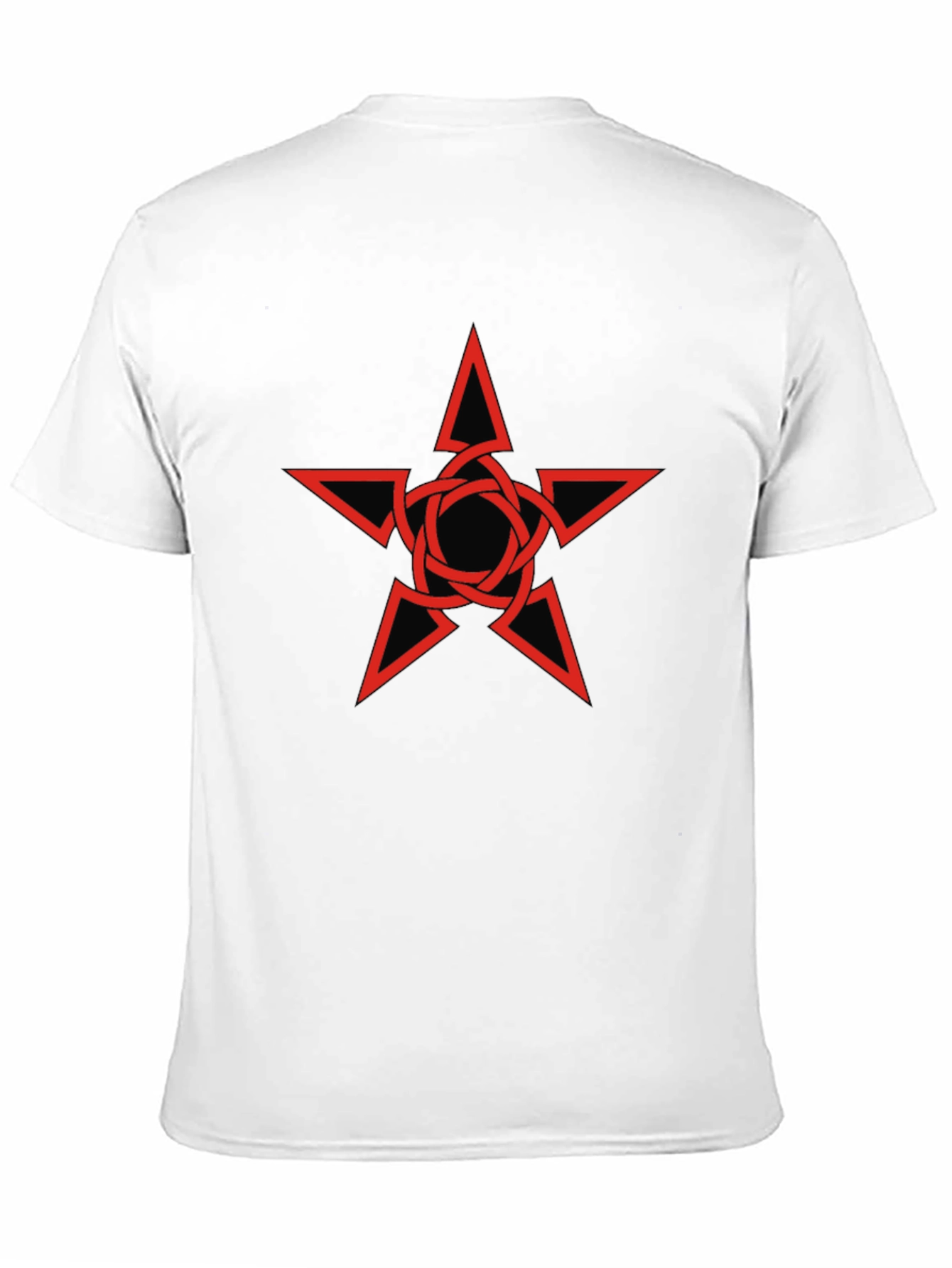 Red Star Celtic Knot Graphic Black T-Shirt