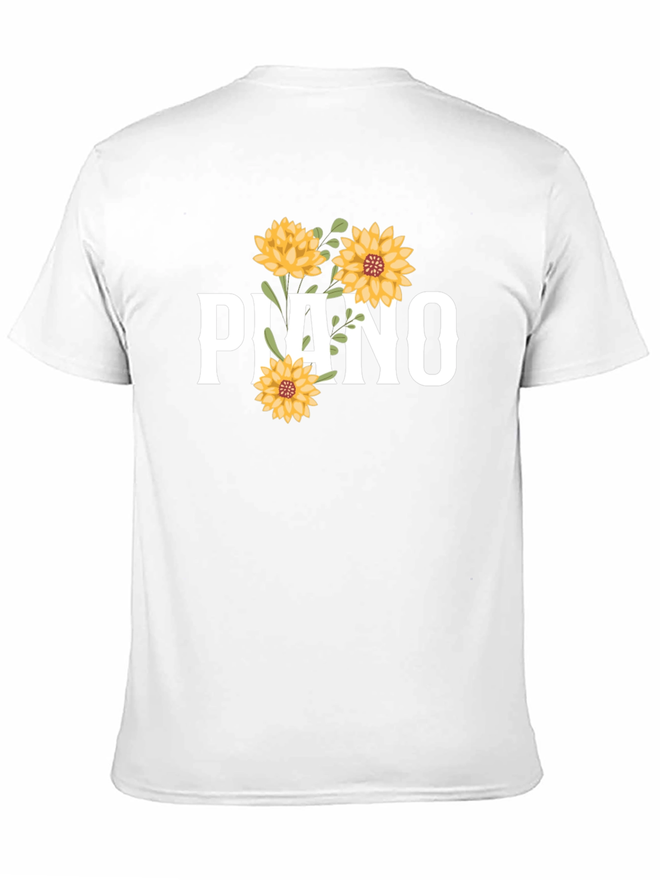 Piano Floral Graphic Tee - Black