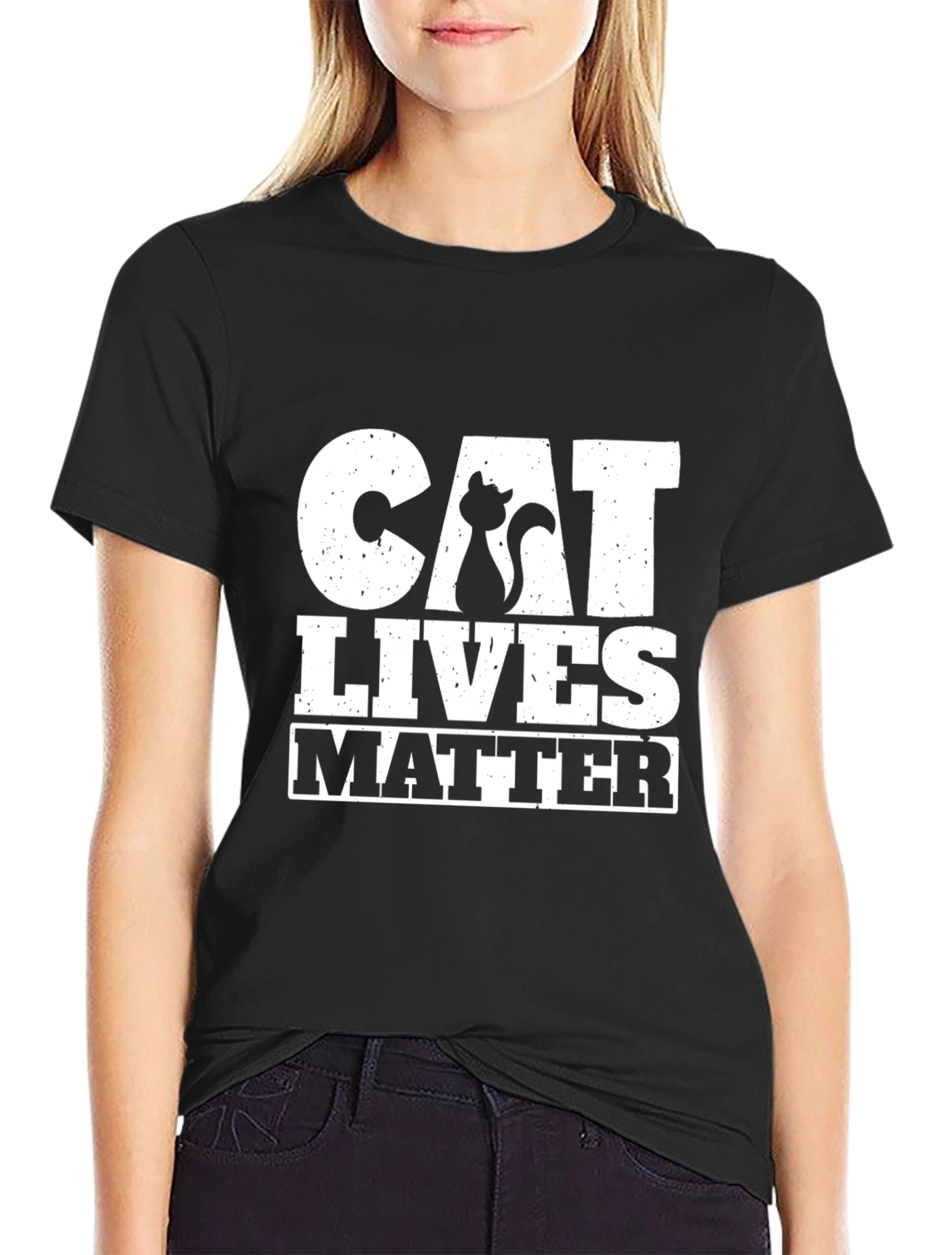 Cat Lives Matter Black T-Shirt