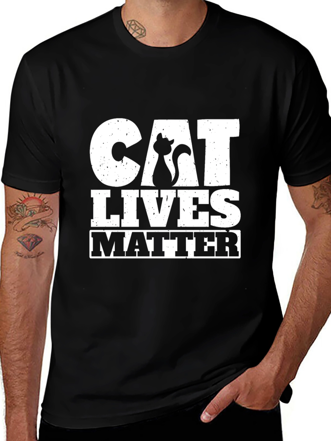 Cat Lives Matter Black T-Shirt