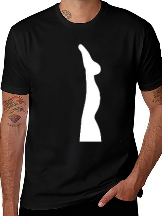 Mens Black T-Shirt with Leg Graphic