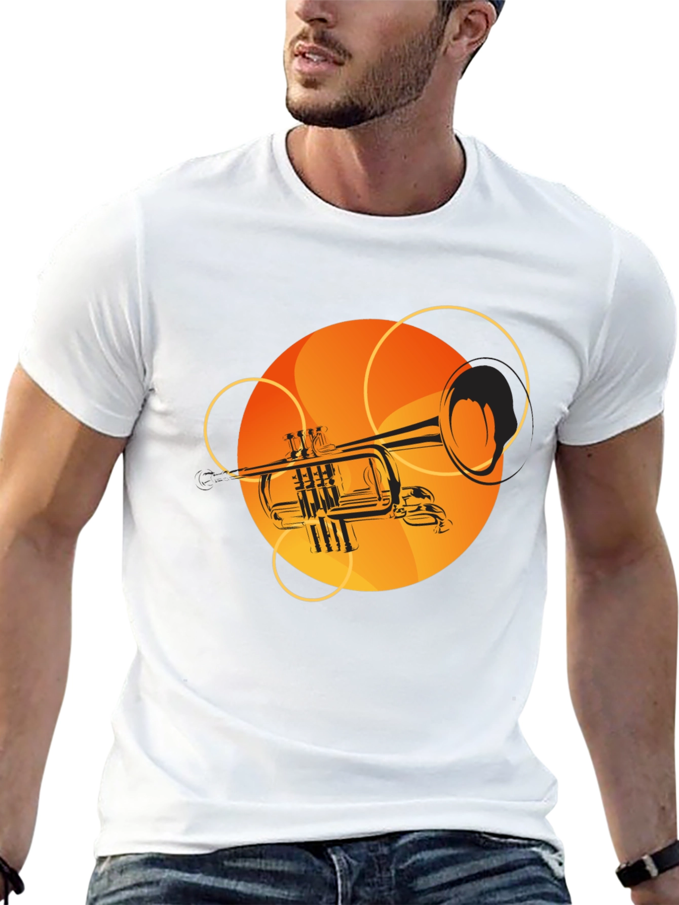 Trumpet Graphic Tee - Musical Design