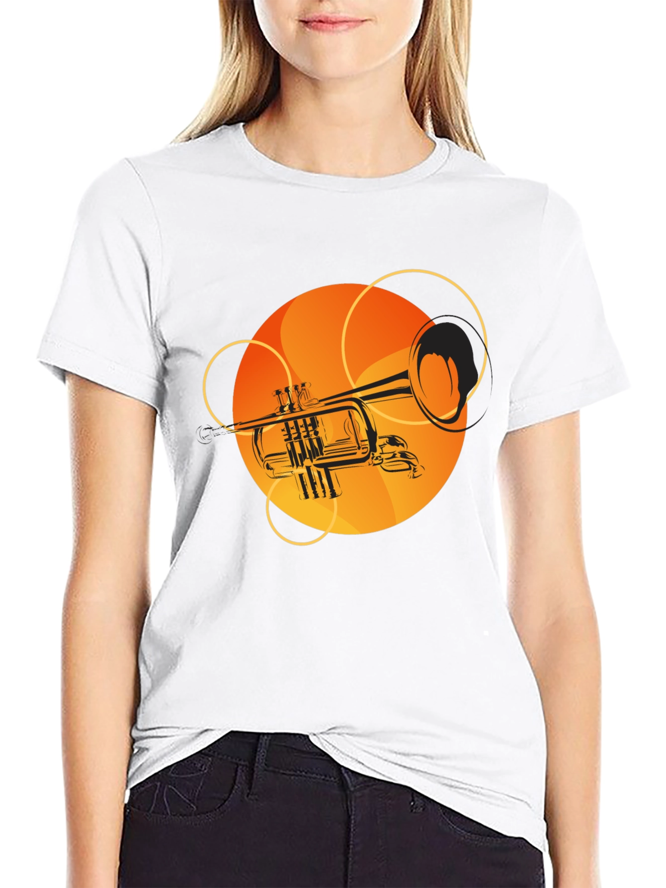 Trumpet Graphic Tee - Musical Design
