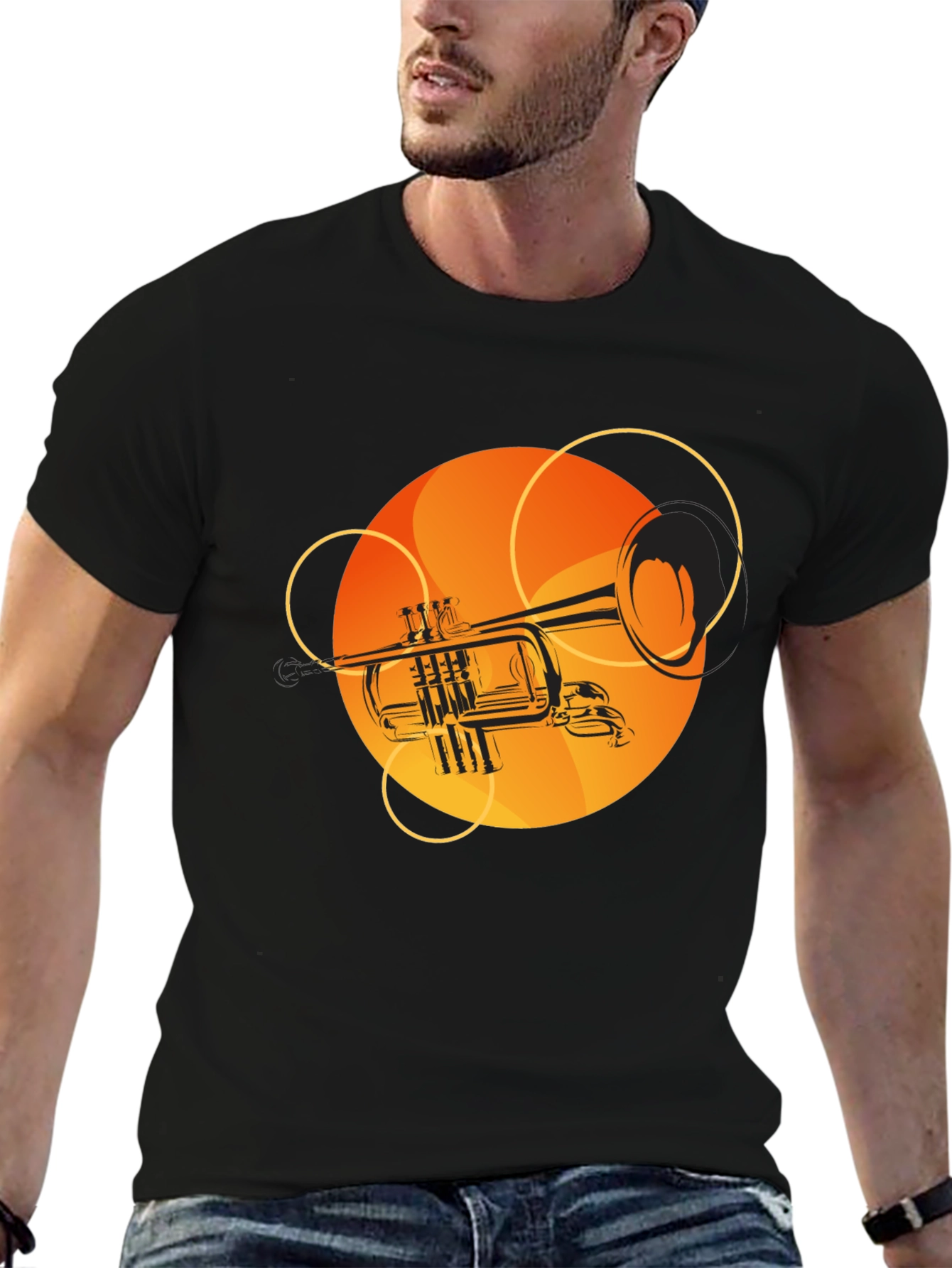 Trumpet Graphic Tee - Musical Design