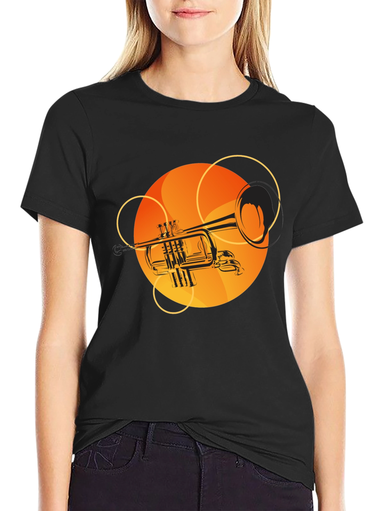 Trumpet Graphic Tee - Musical Design