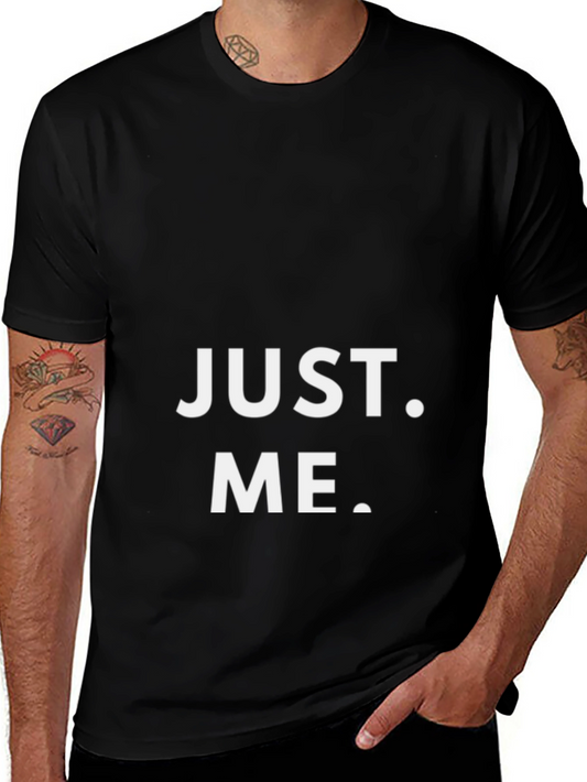 Just Me Graphic Print Black T-Shirt