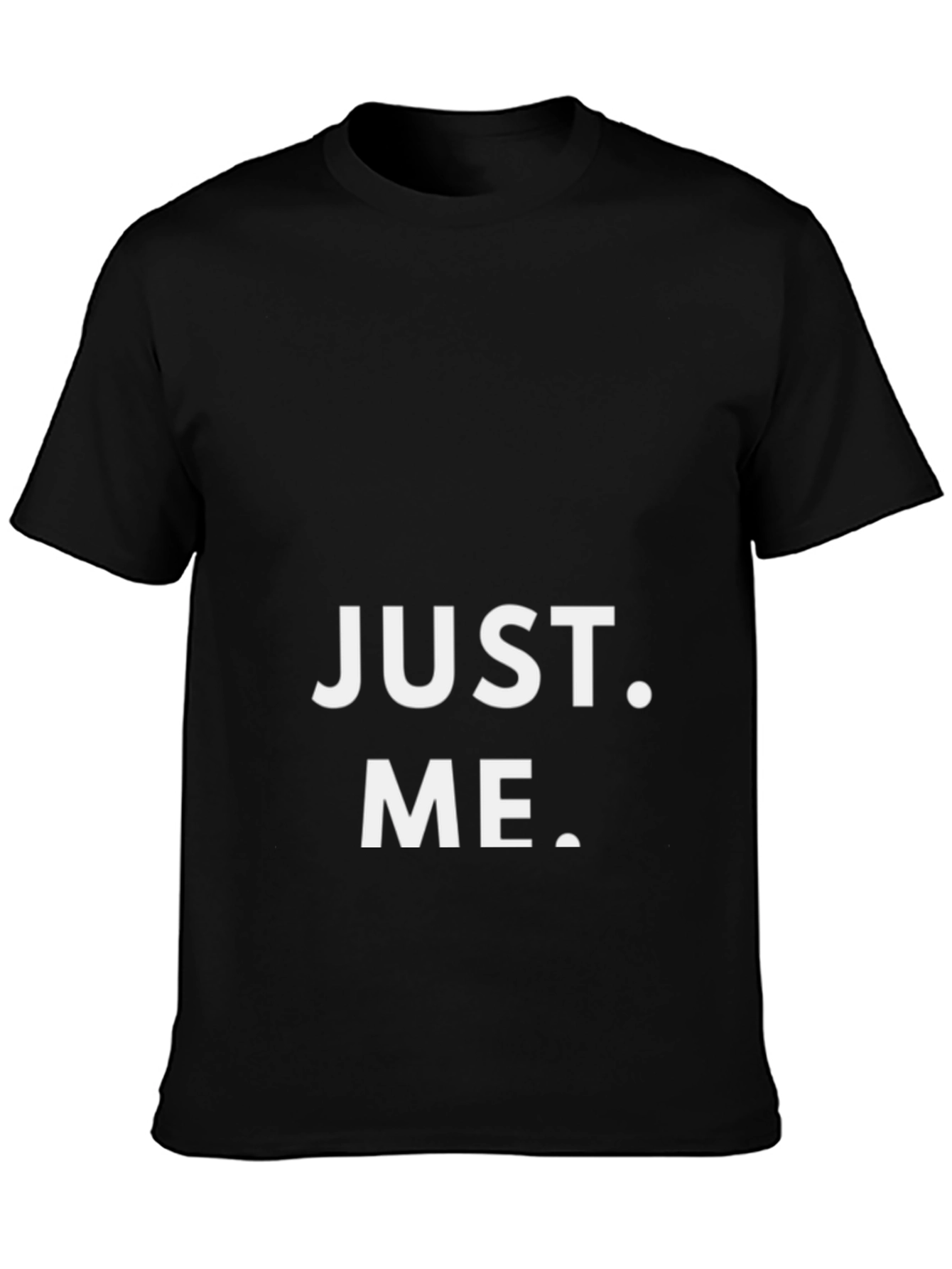 Just Me Graphic Print Black T-Shirt