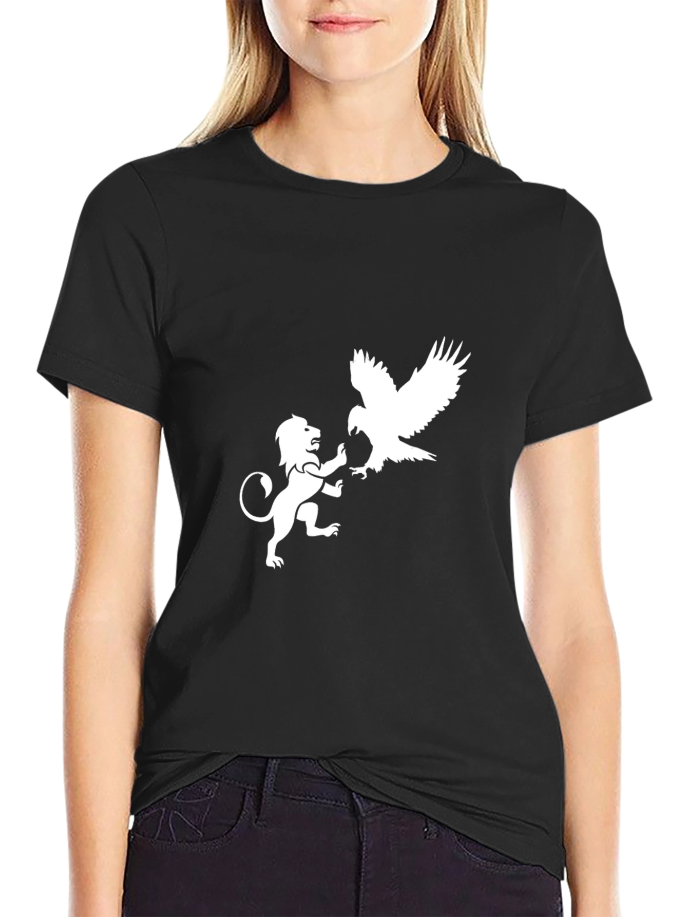 Lion vs Eagle Graphic T-Shirt