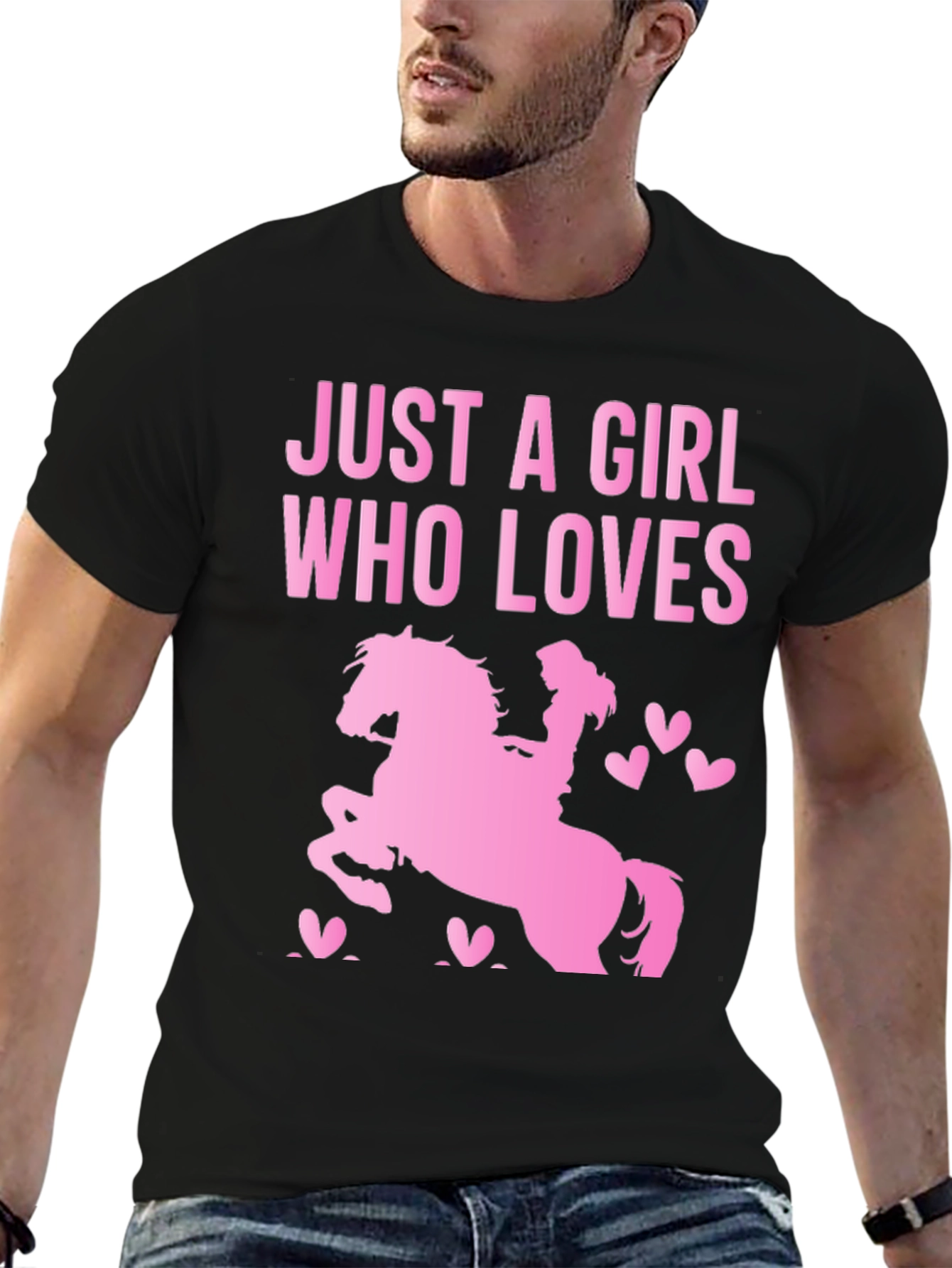 Girl Who Loves Horses T-Shirt - Equestrian Gift