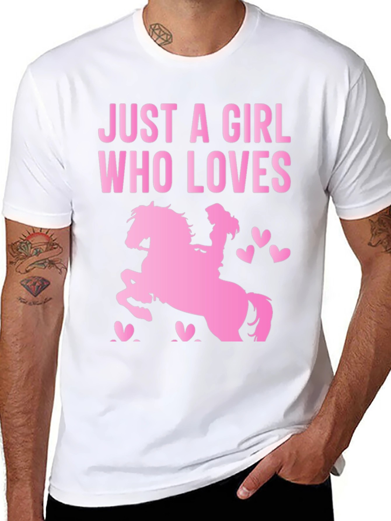Girl Who Loves Horses T-Shirt - Equestrian Gift