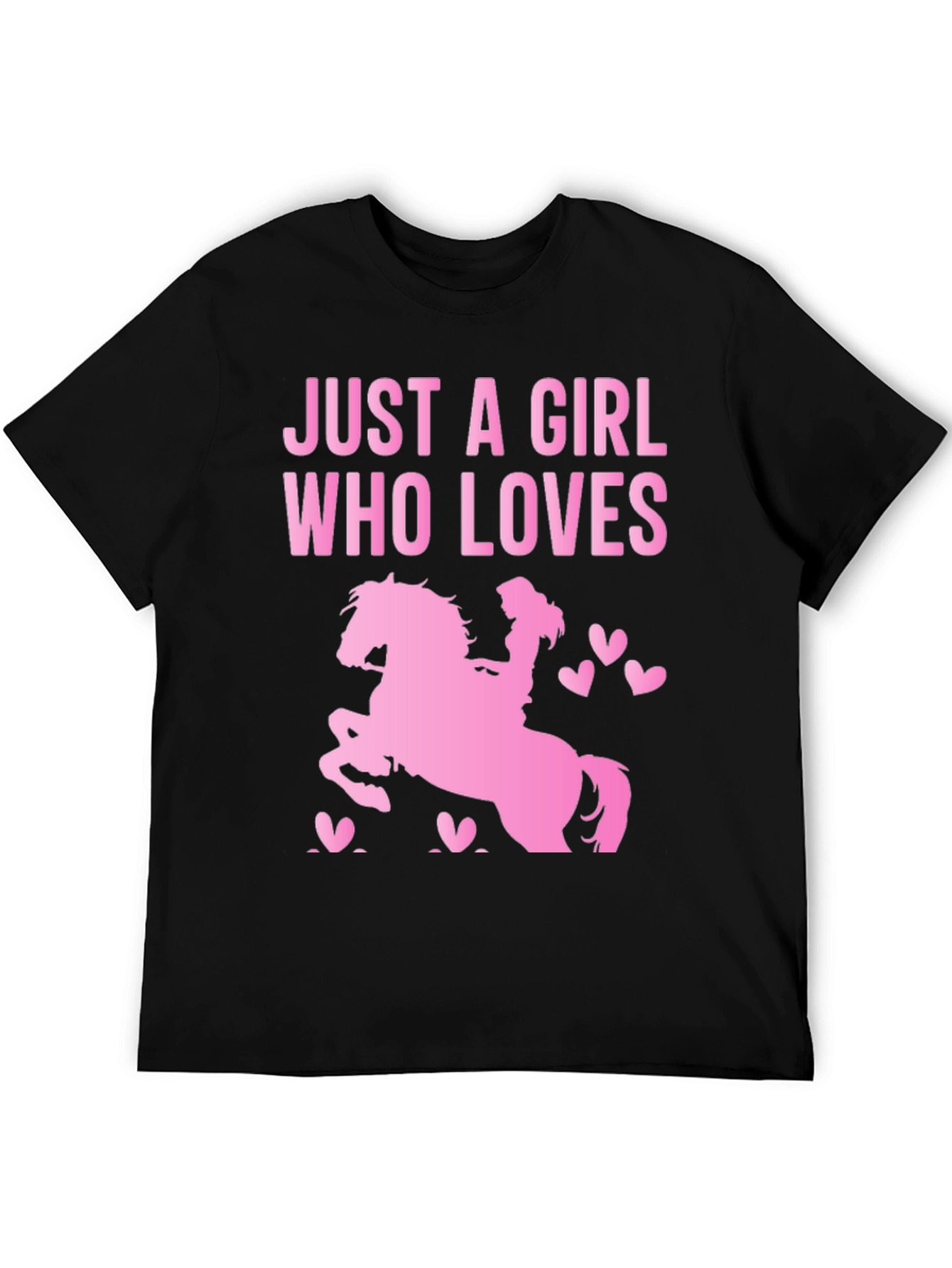Girl Who Loves Horses T-Shirt - Equestrian Gift