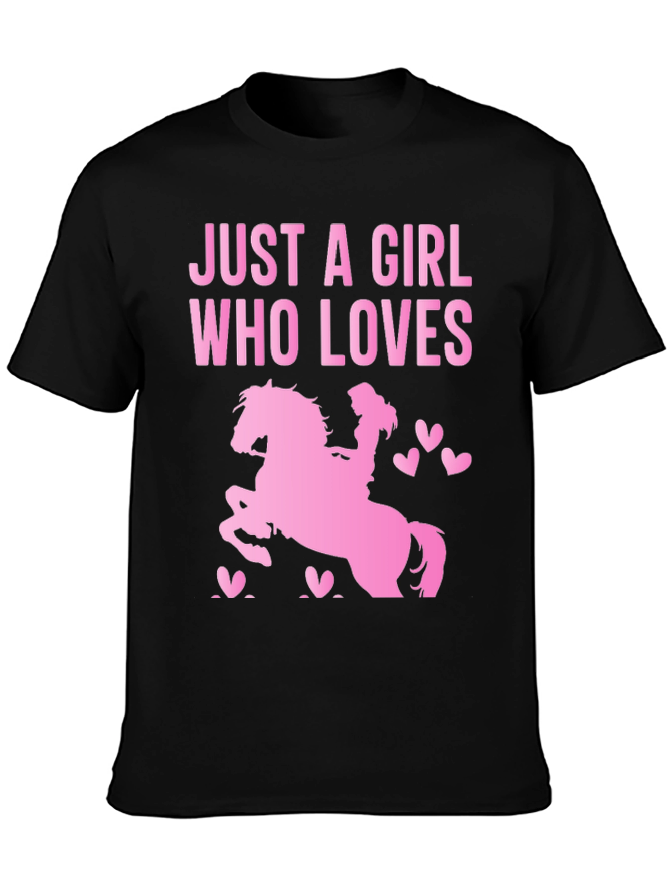 Girl Who Loves Horses T-Shirt - Equestrian Gift