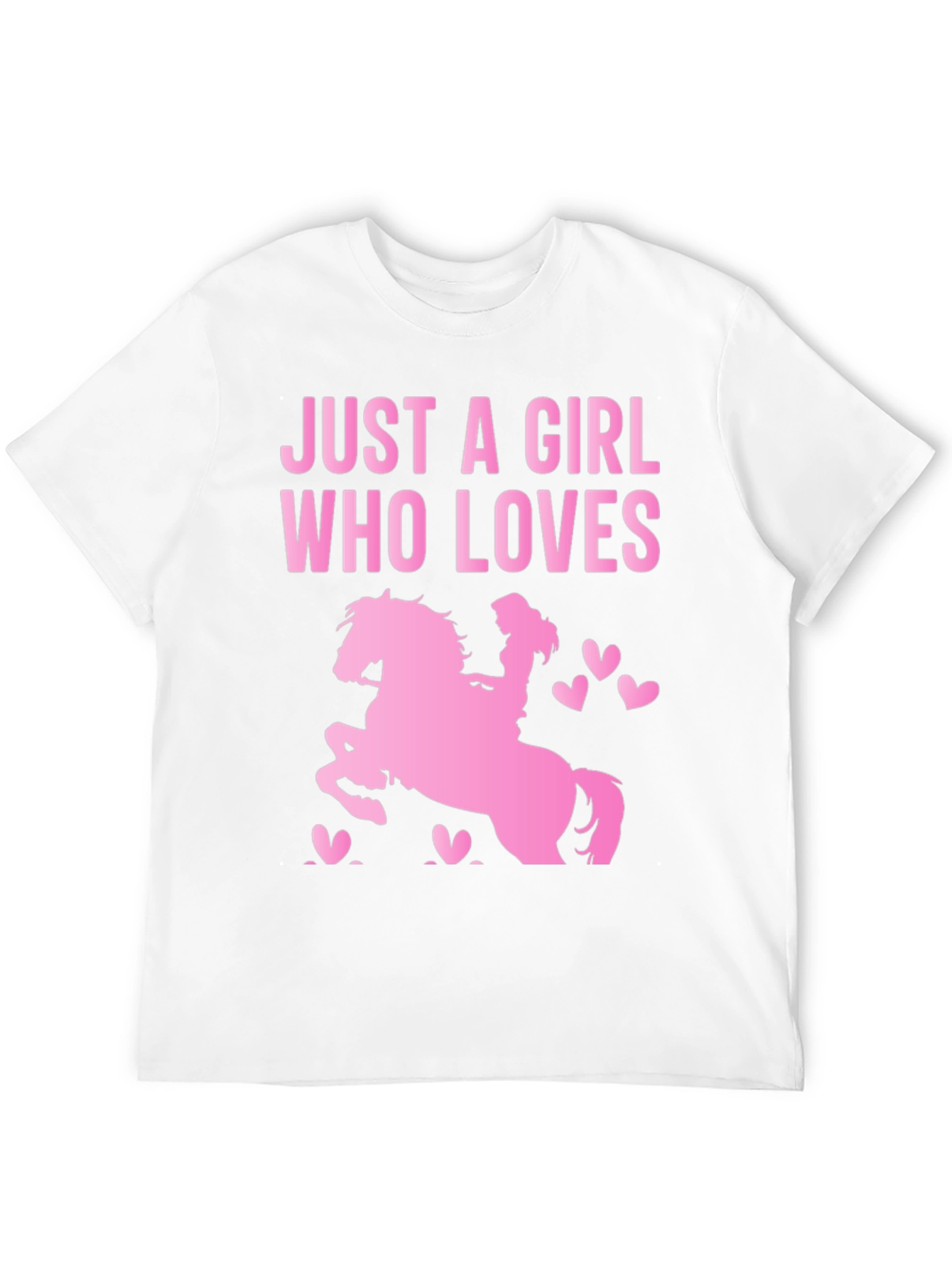 Girl Who Loves Horses T-Shirt - Equestrian Gift