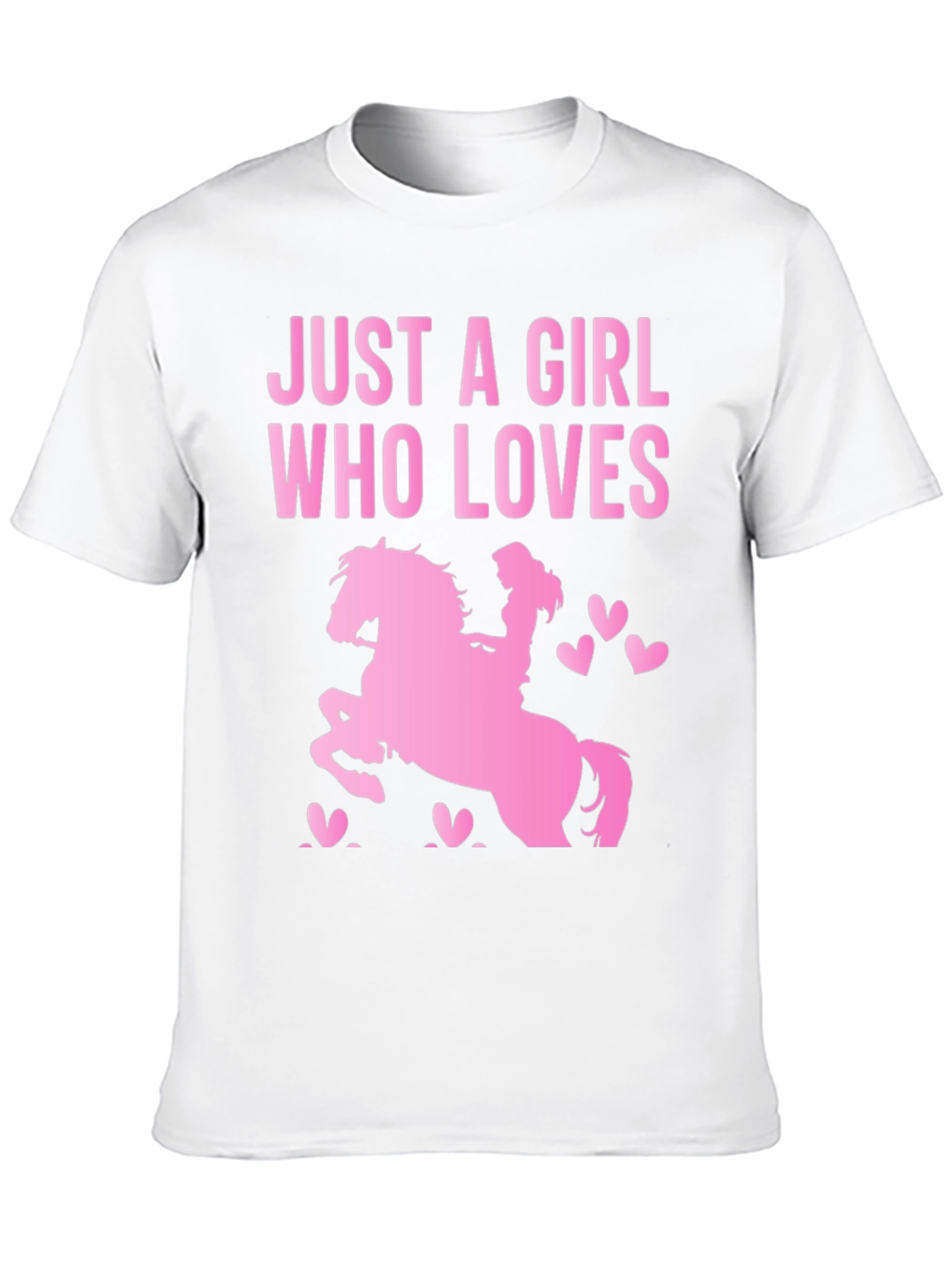 Girl Who Loves Horses T-Shirt - Equestrian Gift
