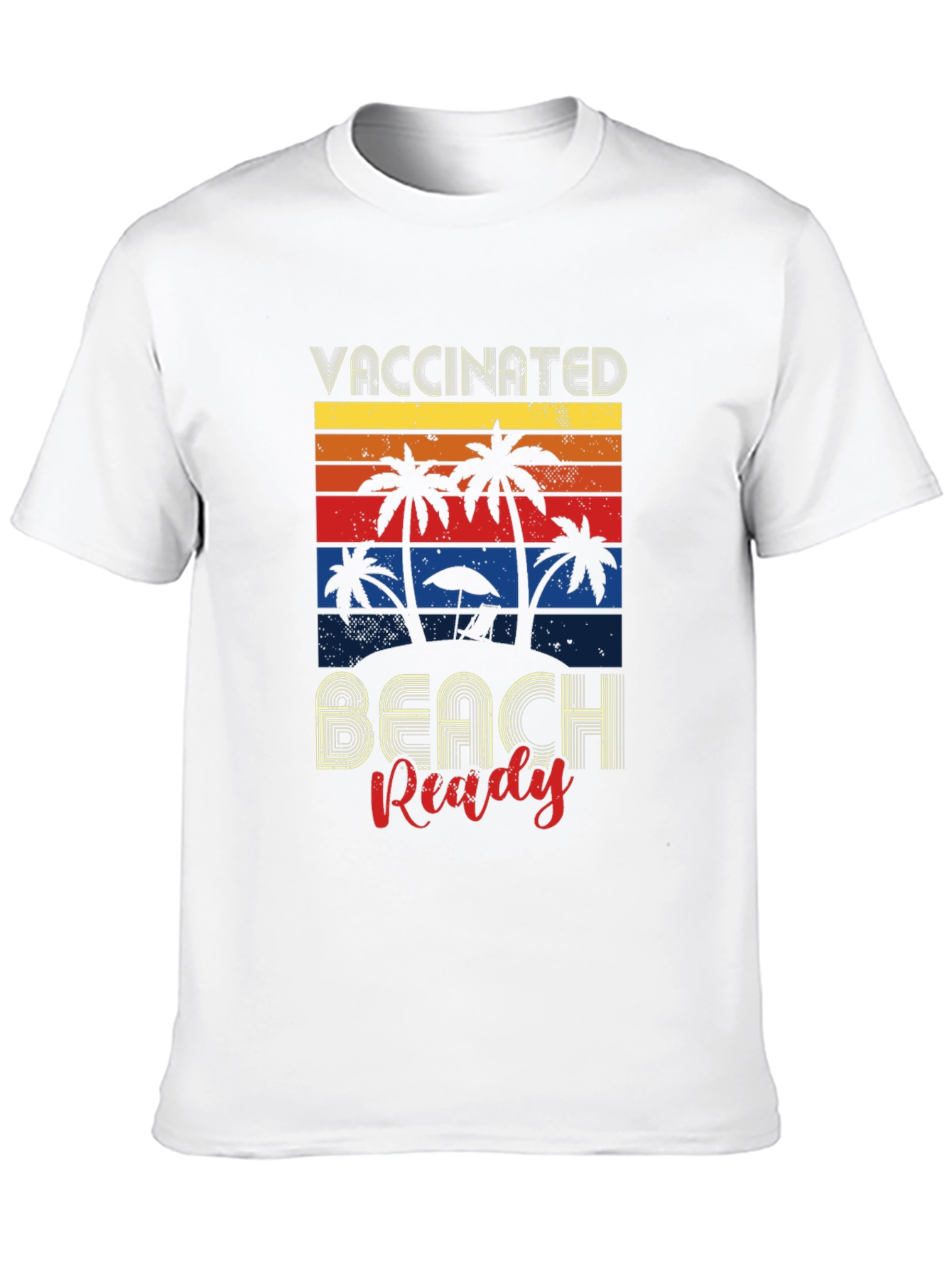 Vaccinated Beach Ready Graphic Tee - Retro Summer Vibes
