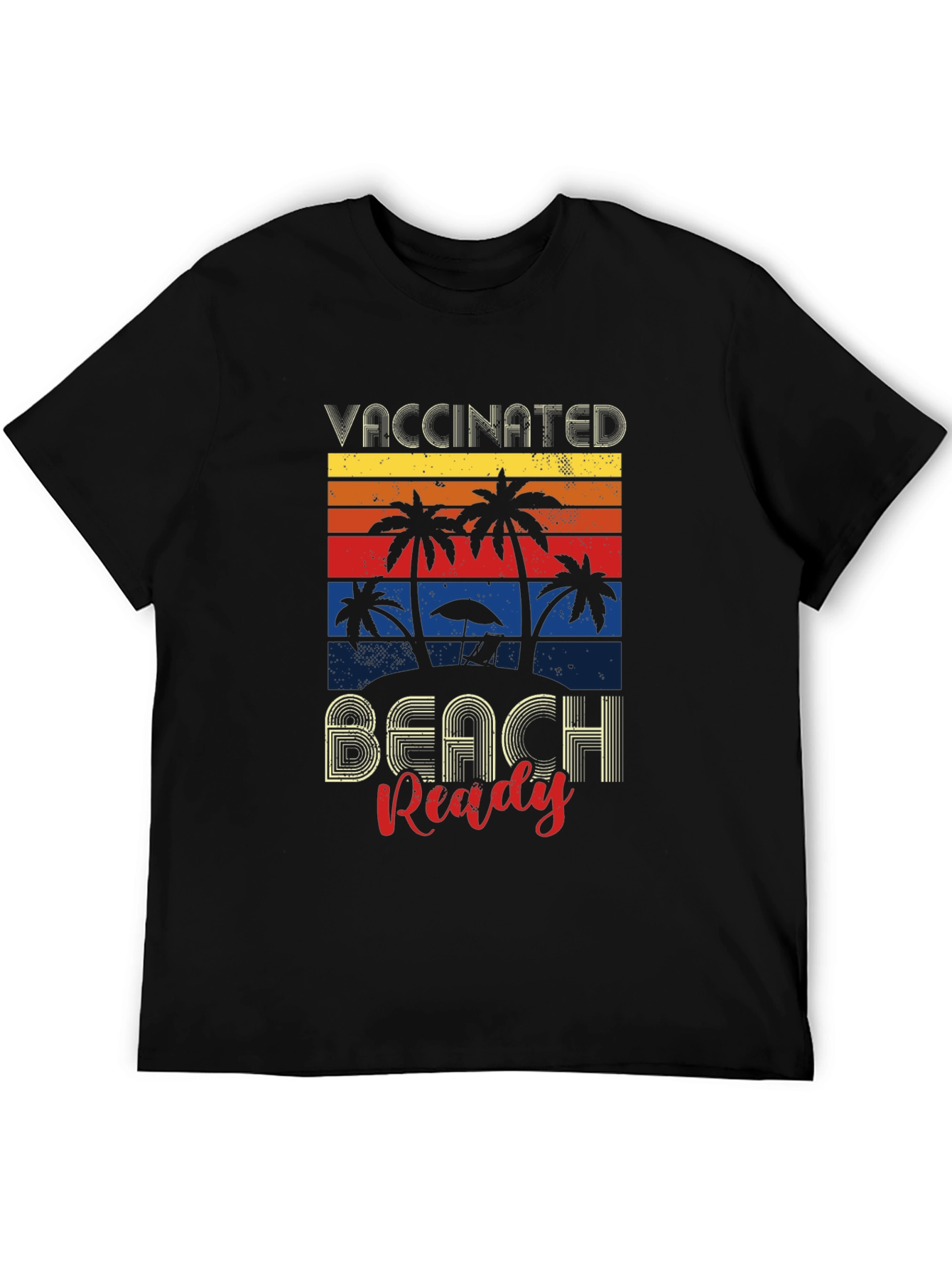 Vaccinated Beach Ready Graphic Tee - Retro Summer Vibes